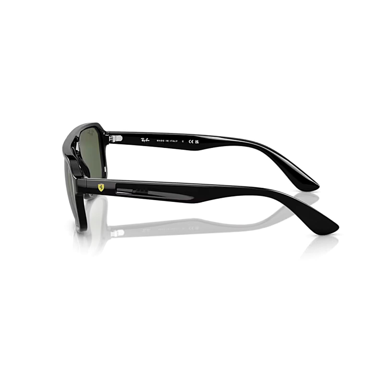 Ray-Ban RB 4414M F68371 58 Scuderia Ferrari Unisex Geometrik Siyah Kemik Güneş Gözlüğü