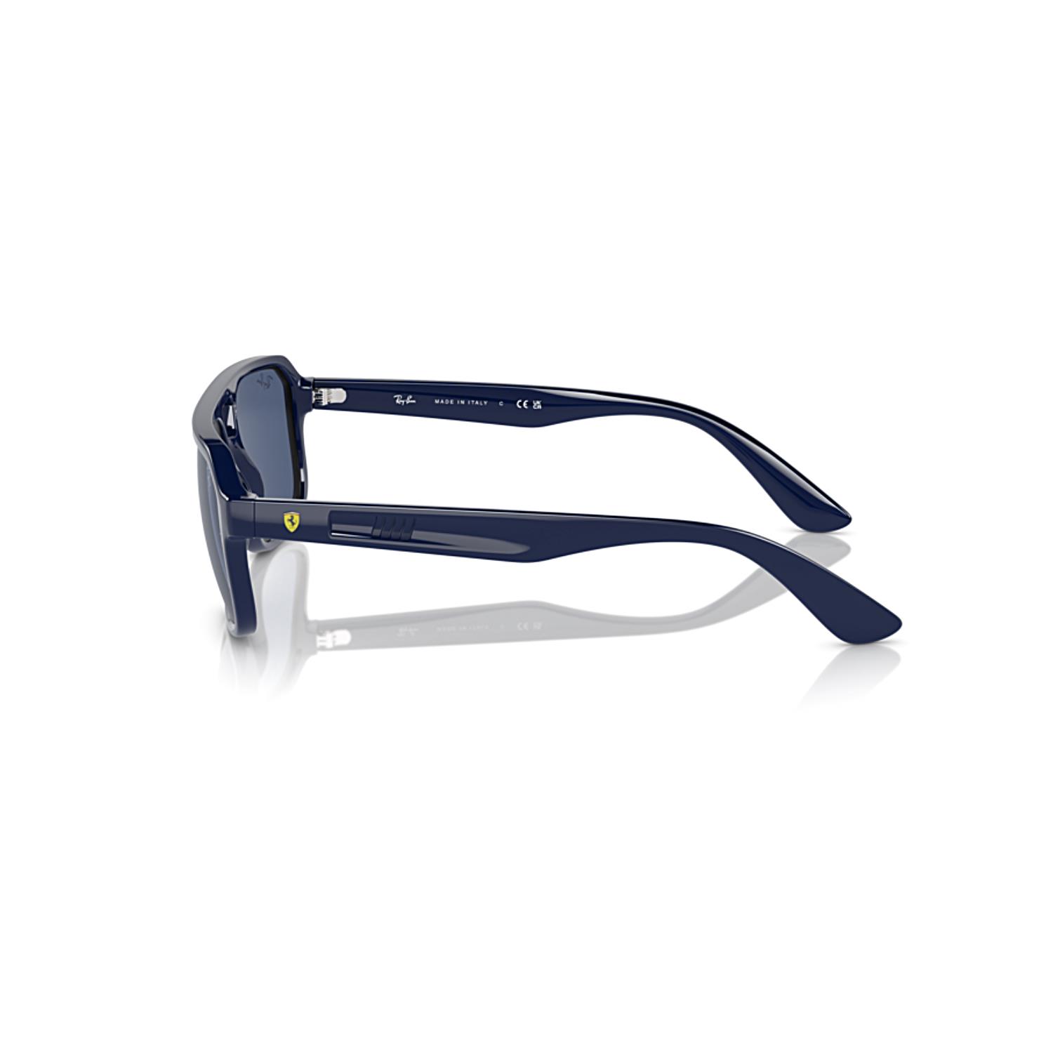 Ray-Ban RB 4414M F68880 58 Scuderia Ferrari Unisex Geometrik Mavi Kemik Güneş Gözlüğü