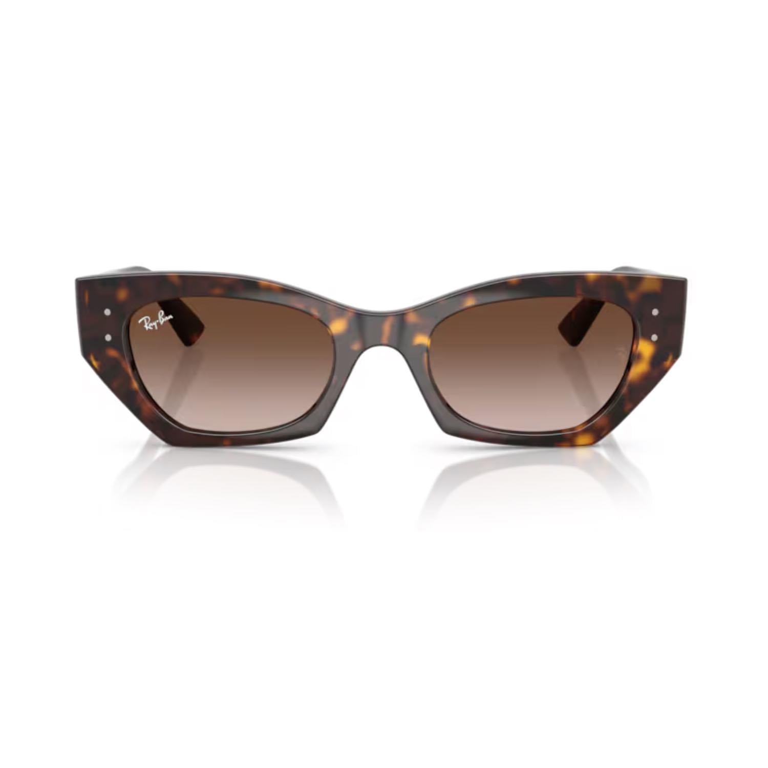 Ray-Ban RB 4430 135913 49 Zena Kadın Geometrik Kırçıllı Kahverengi Kemik Güneş Gözlüğü