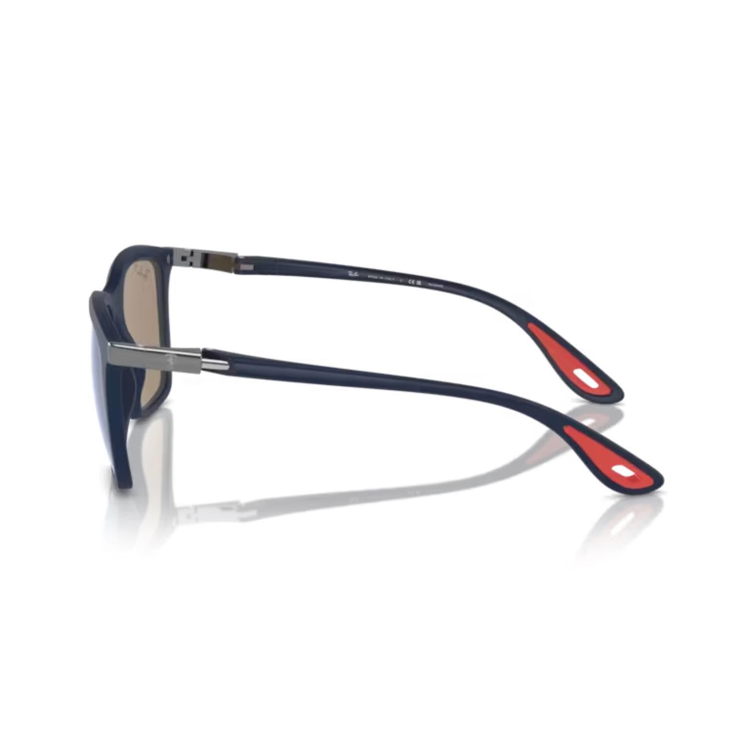 Ray-Ban RB 4433M F698H0 54 Scuderia Ferrarii Unisex Oval Mavi Kemik Güneş Gözlüğü