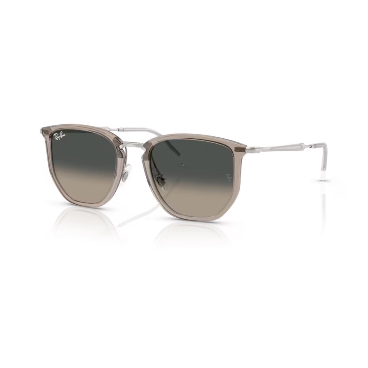 Ray-Ban RB 4451 680271 50 Unisex Geometrik Şeffaf Gri Kombine Kemik Güneş Gözlüğü