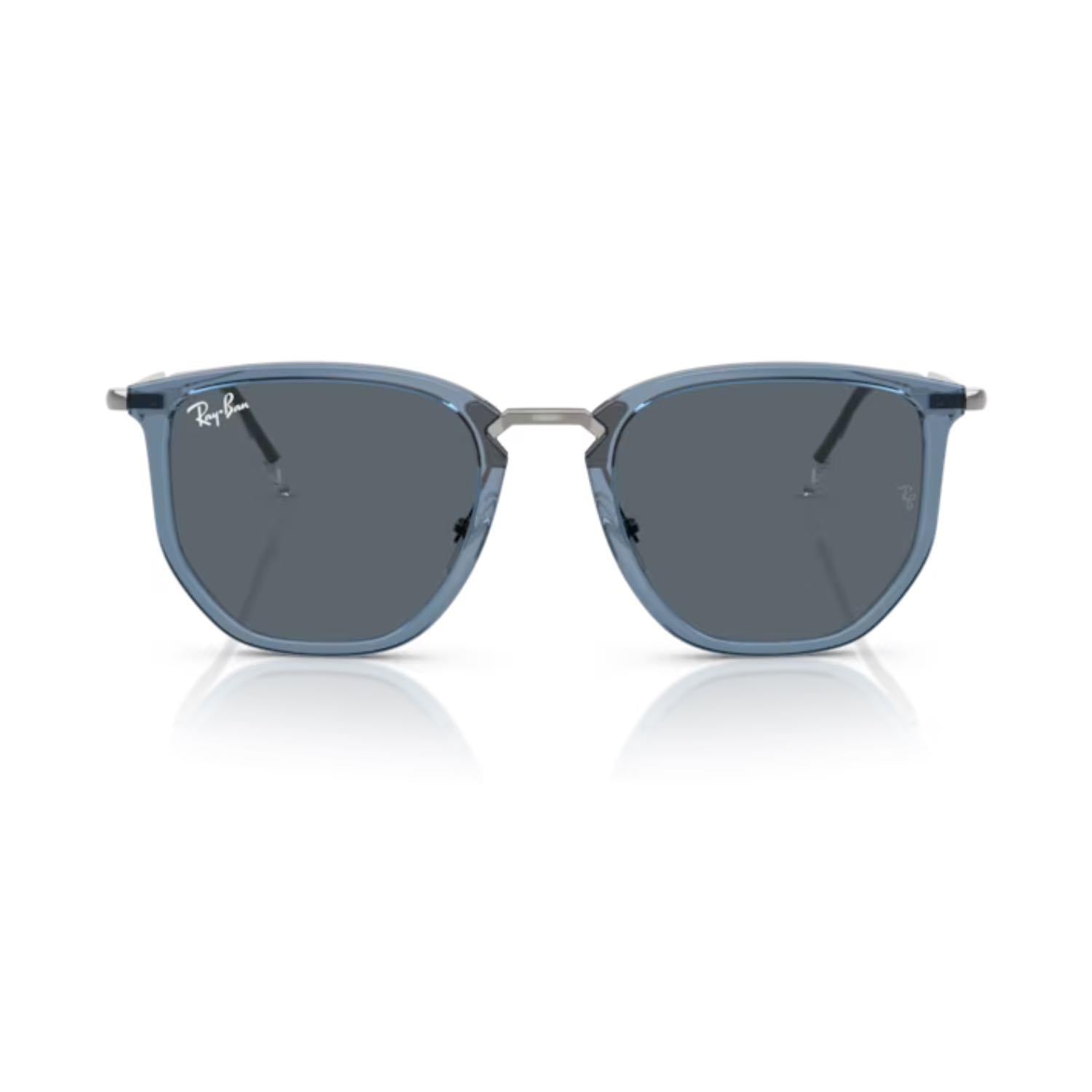 Ray-Ban RB 4451 6803R5 50 Unisex Geometrik Şeffaf Mavi Kombine Güneş Gözlüğü