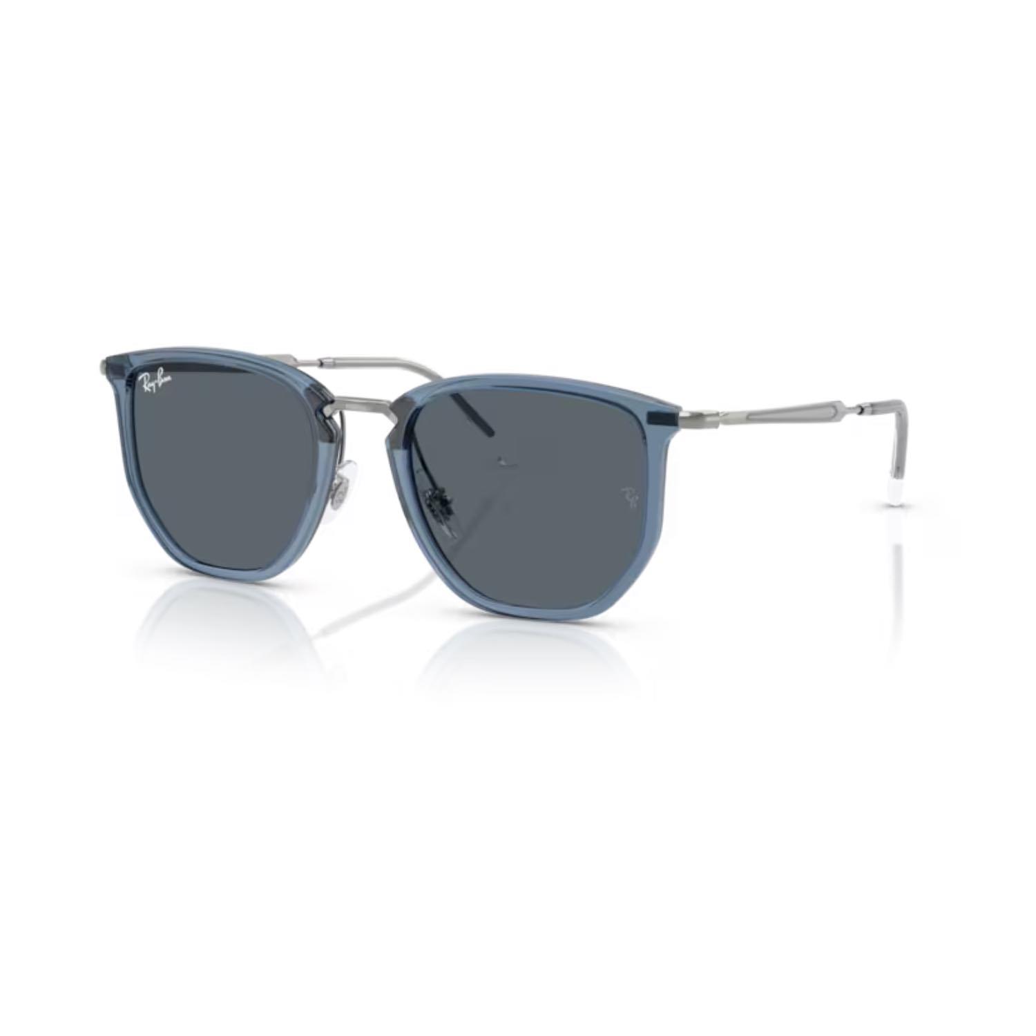 Ray-Ban RB 4451 6803R5 53 Unisex Geometrik Şeffaf Mavi Kombine Güneş Gözlüğü
