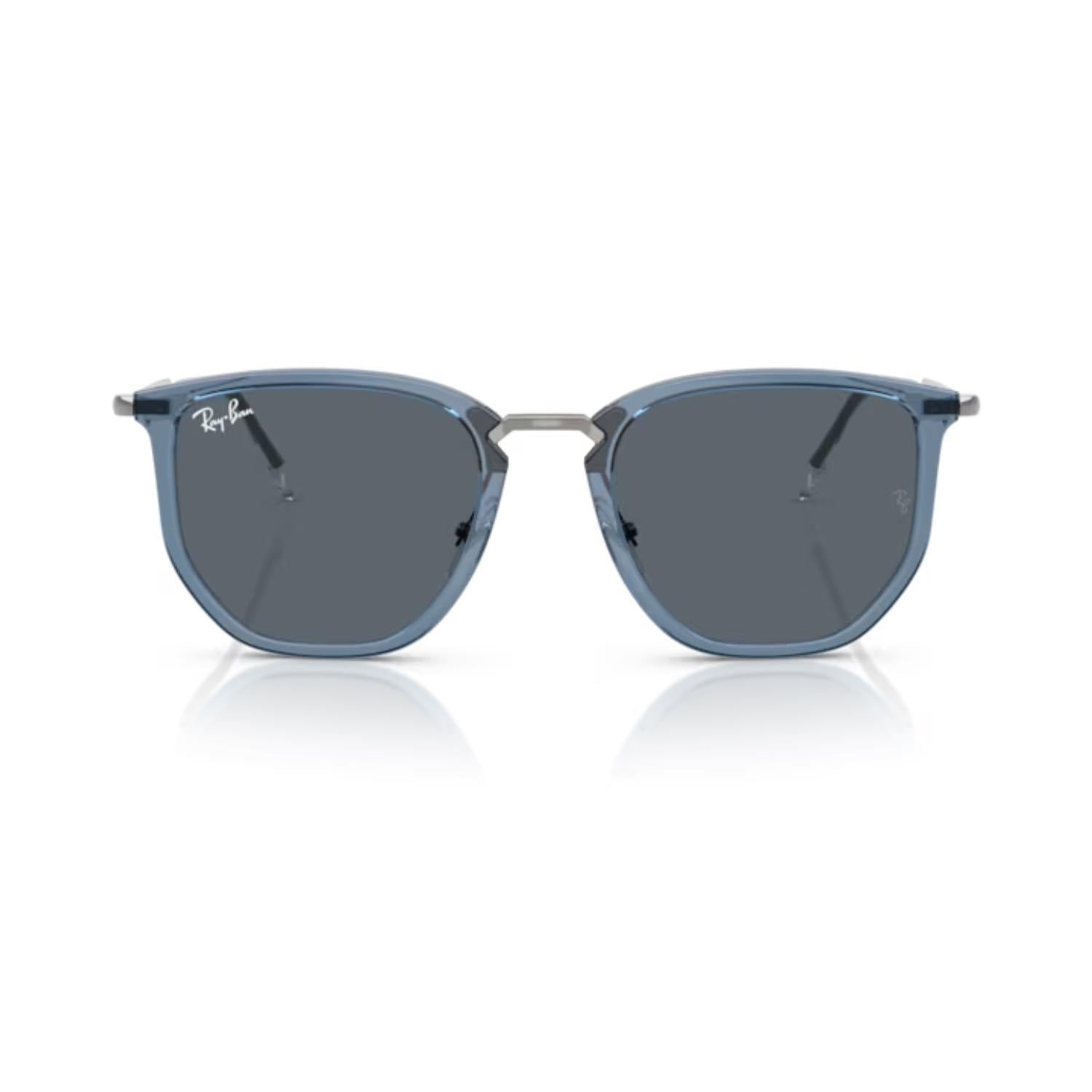 Ray-Ban RB 4451 6803R5 53 Unisex Geometrik Şeffaf Mavi Kombine Güneş Gözlüğü