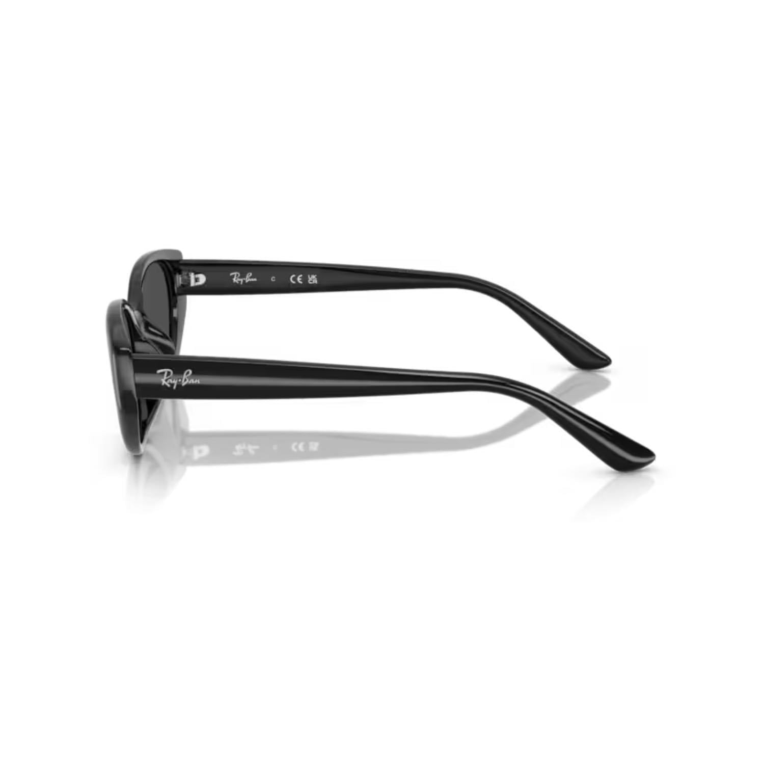 Ray Ban RB 4457D 667787 55 Unisex Yastık Siyah Kemik Güneş Gözlüğü