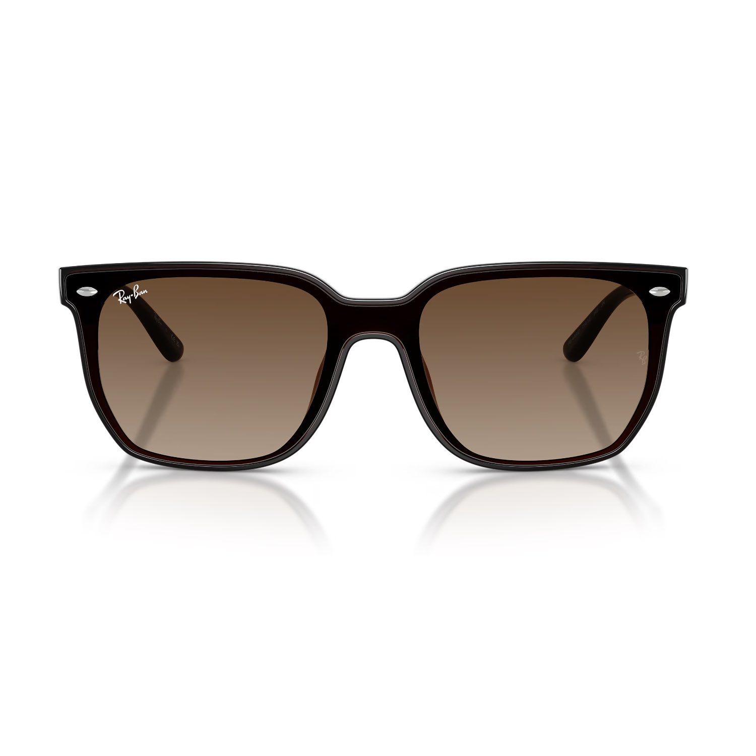 Ray-Ban RB 4466D 71413 47 Unisex Kare Degrade Kahverengi Kemik Güneş Gözlüğü
