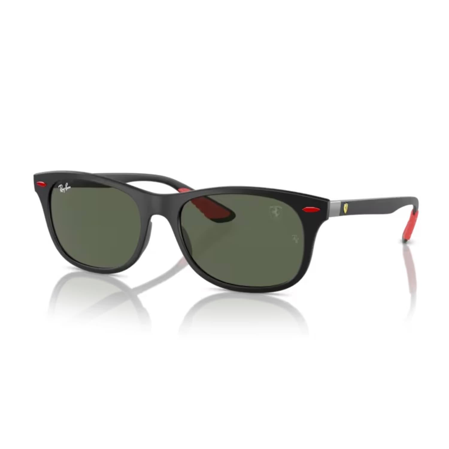 Ray-Ban RB 4607M F60271 55 Scuderia Ferrari Unisex Oval Siyah Kemik Güneş Gözlüğü