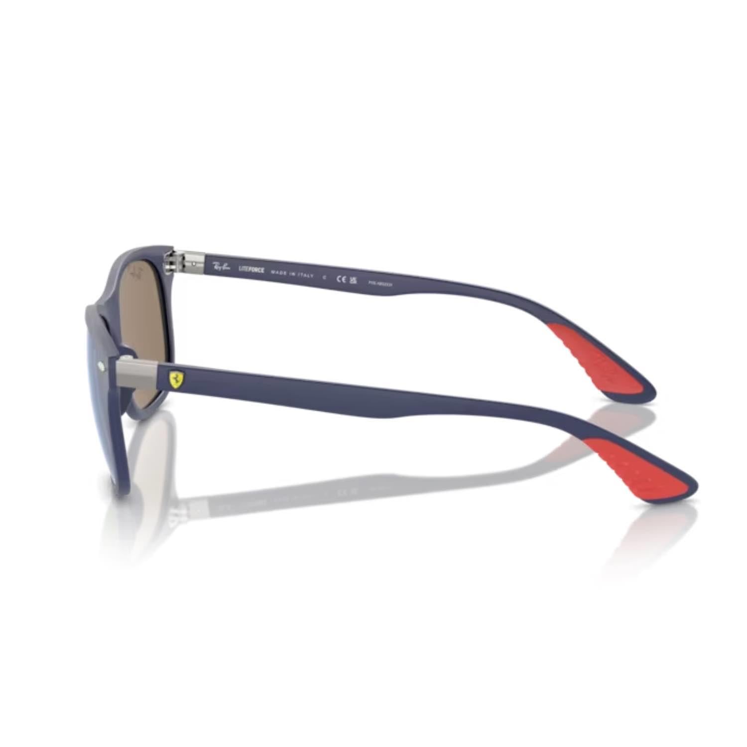 Ray-Ban RB 4607M F604H0 55 Scuderia Ferrari Unisex Oval Mavi Kemik Güneş Gözlüğü