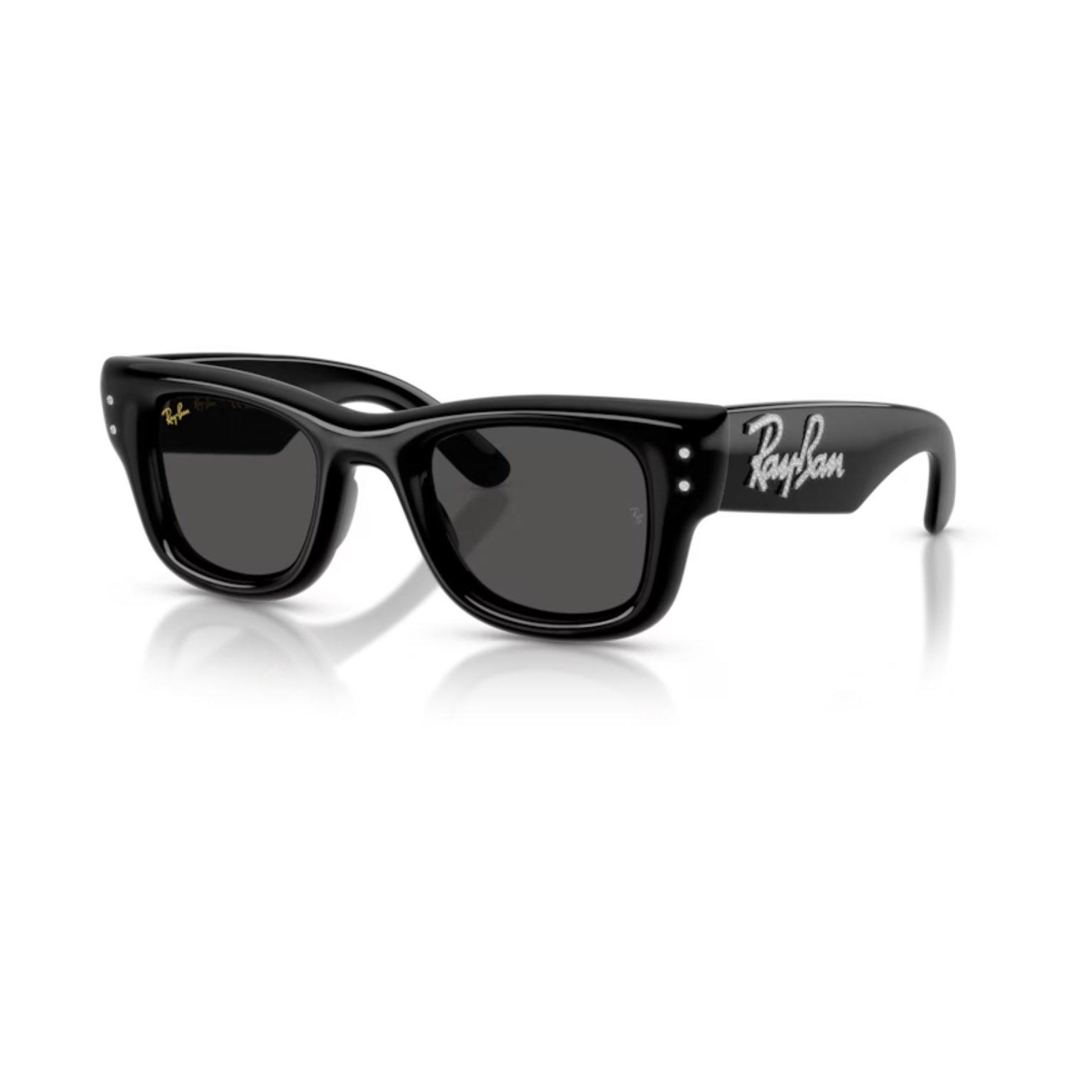 Ray-Ban RB 4940B 686487 47 Wayfarer puffer Unisex Kare Siyah Kemik Güneş Gözlüğü