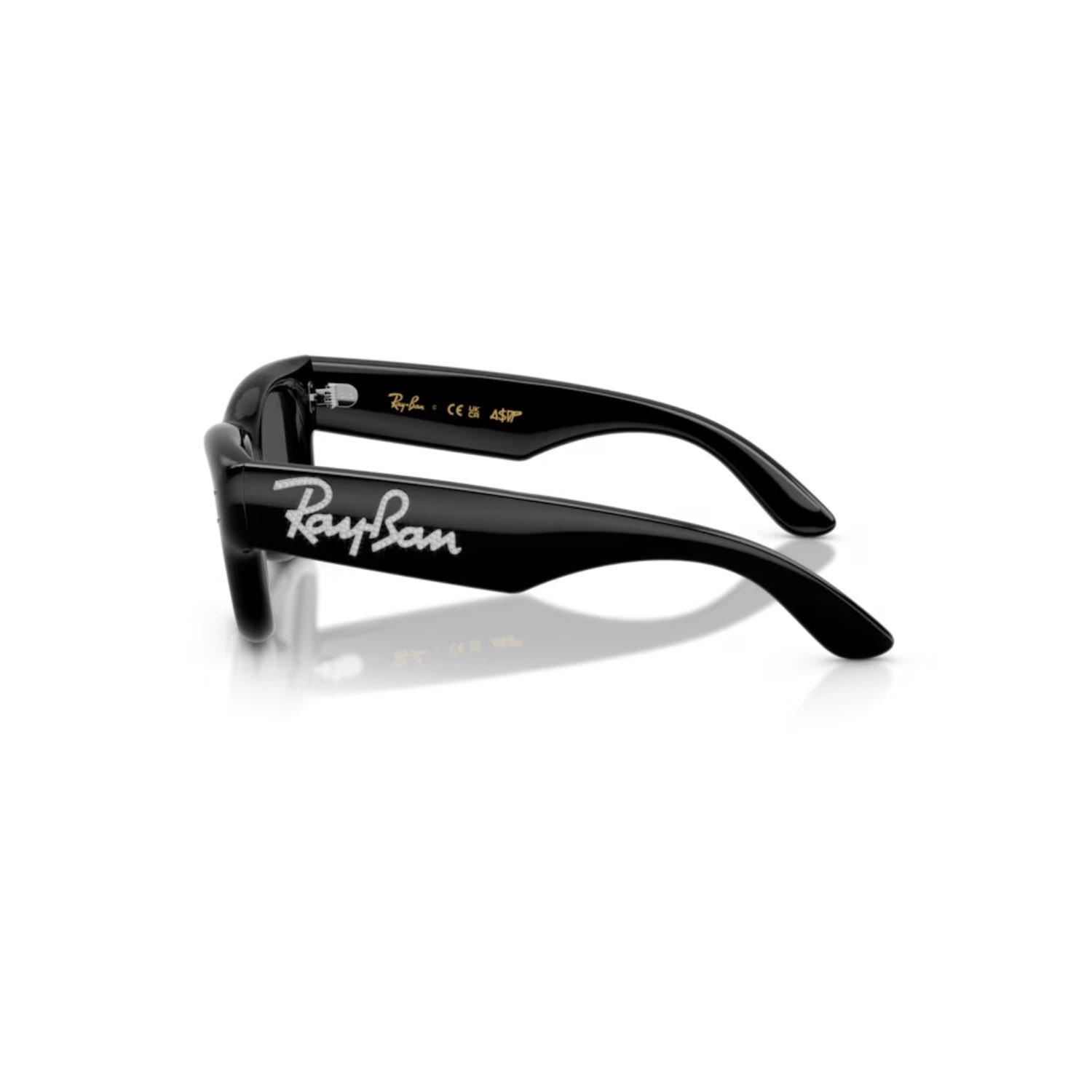 Ray-Ban RB 4940B 686487 47 Wayfarer puffer Unisex Kare Siyah Kemik Güneş Gözlüğü