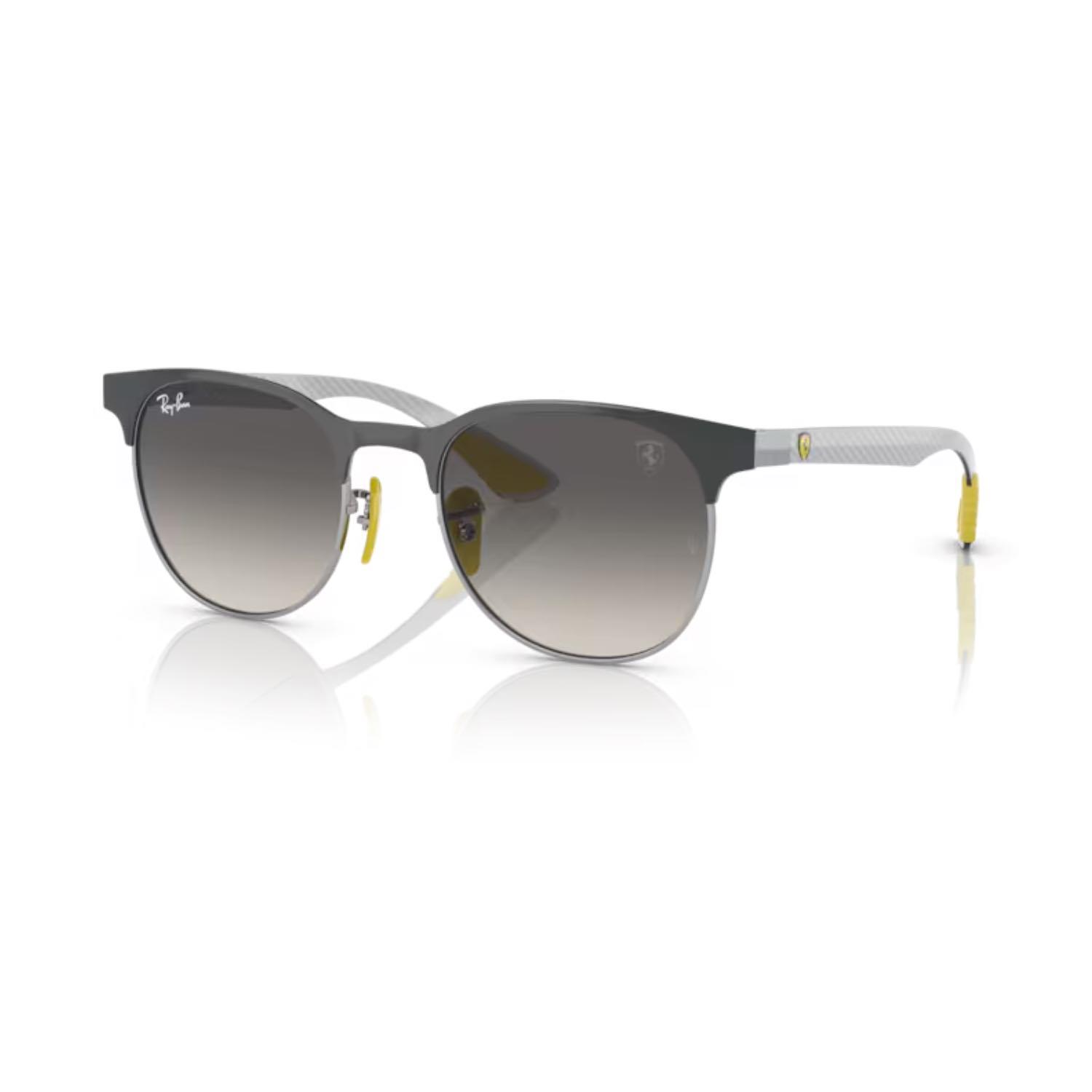 Ray-Ban RB 8327M F08011 53 Unisex Oval Gri Metal Güneş Gözlüğü