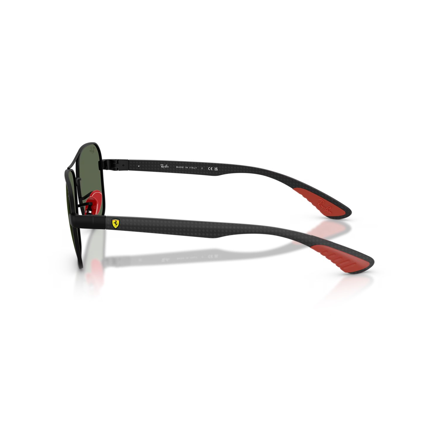 Ray-Ban RB 8336M F00271 58 Scuderia Ferrari Erkek Geometrik Siyah Metal Güneş Gözlüğü