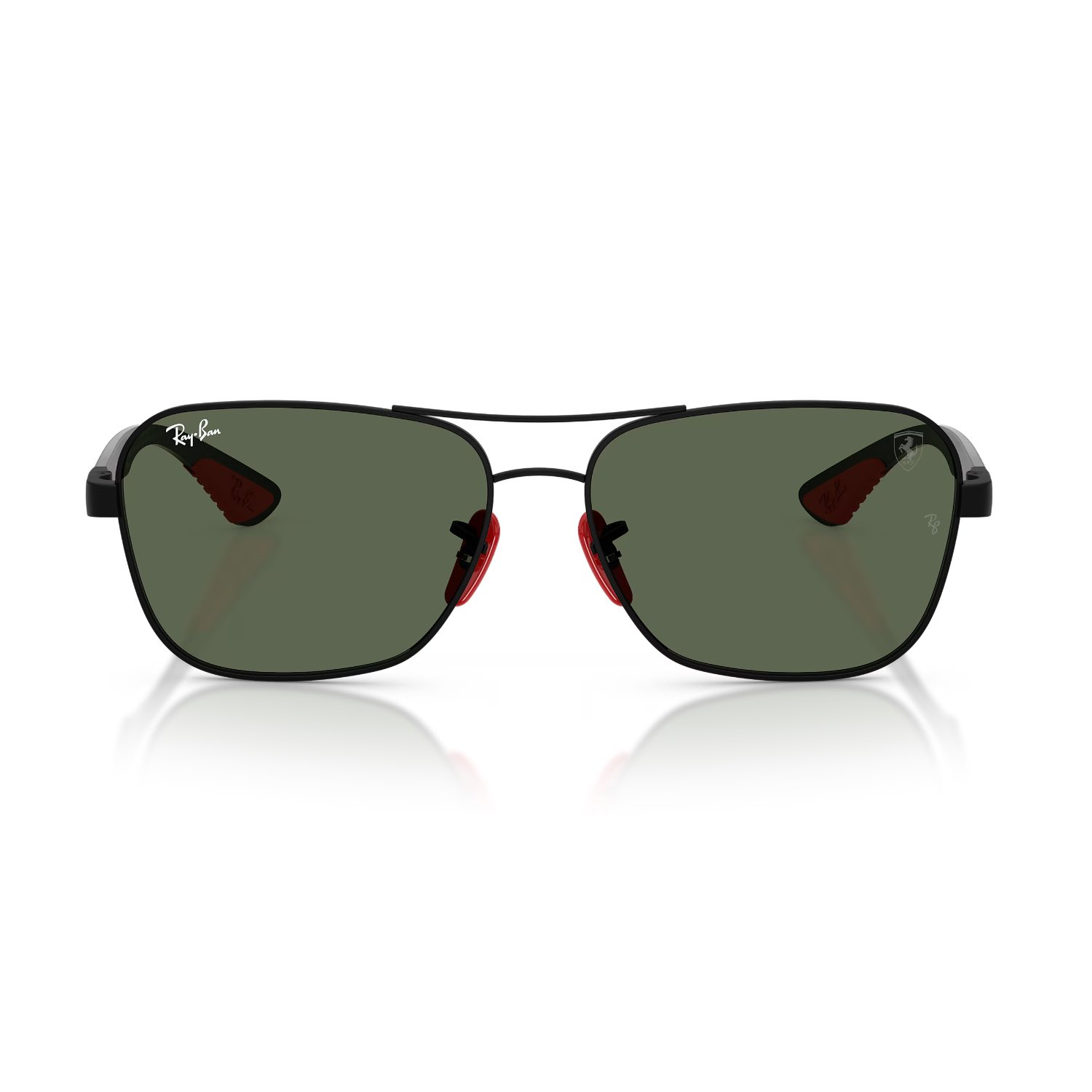 Ray-Ban RB 8336M F00271 58 Scuderia Ferrari Erkek Geometrik Siyah Metal Güneş Gözlüğü