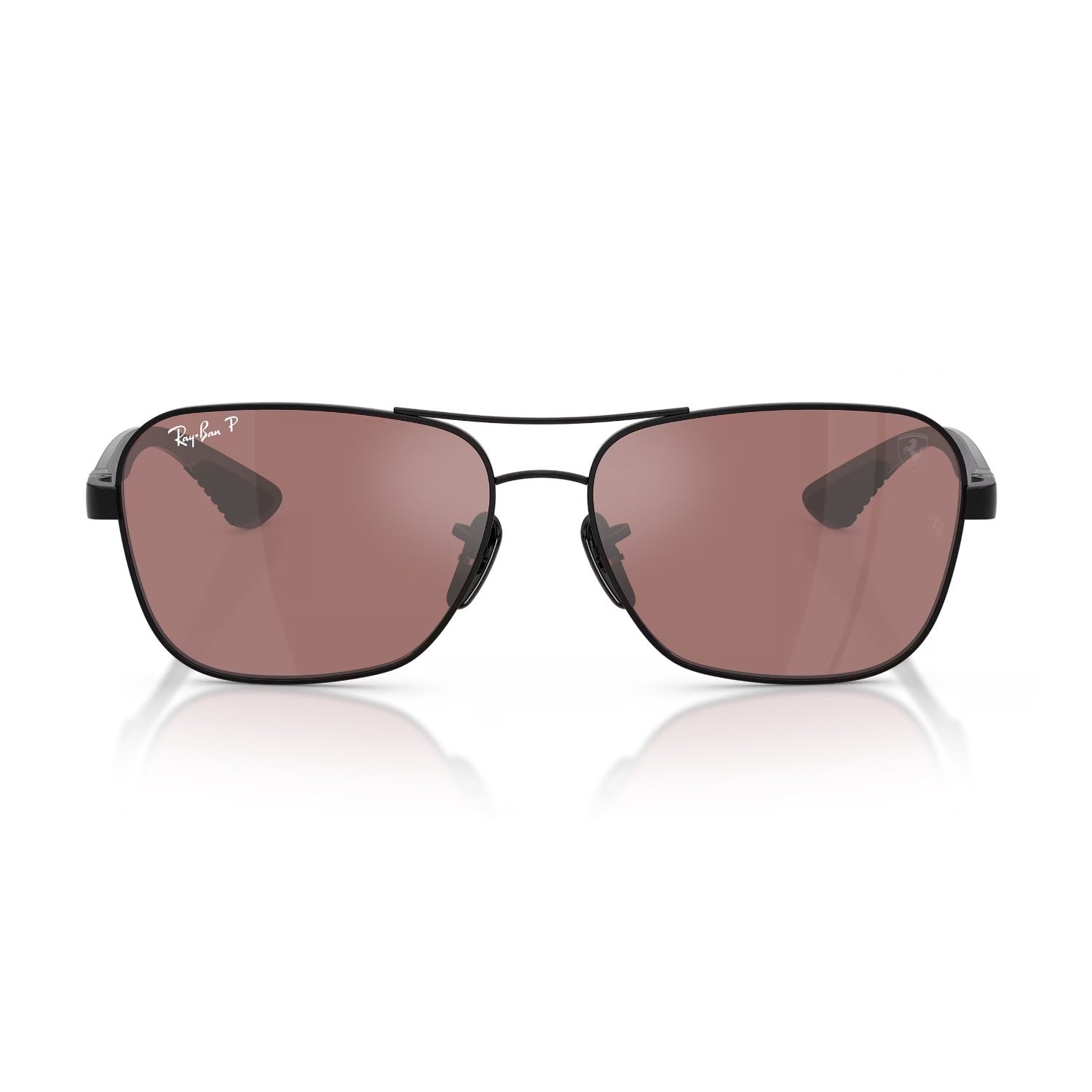 Ray-Ban RB 8336M F117H2 58 Scuderia Ferrari Erkek Polarize Geometrik Aynalı Siyah Metal Güneş Gözlüğü