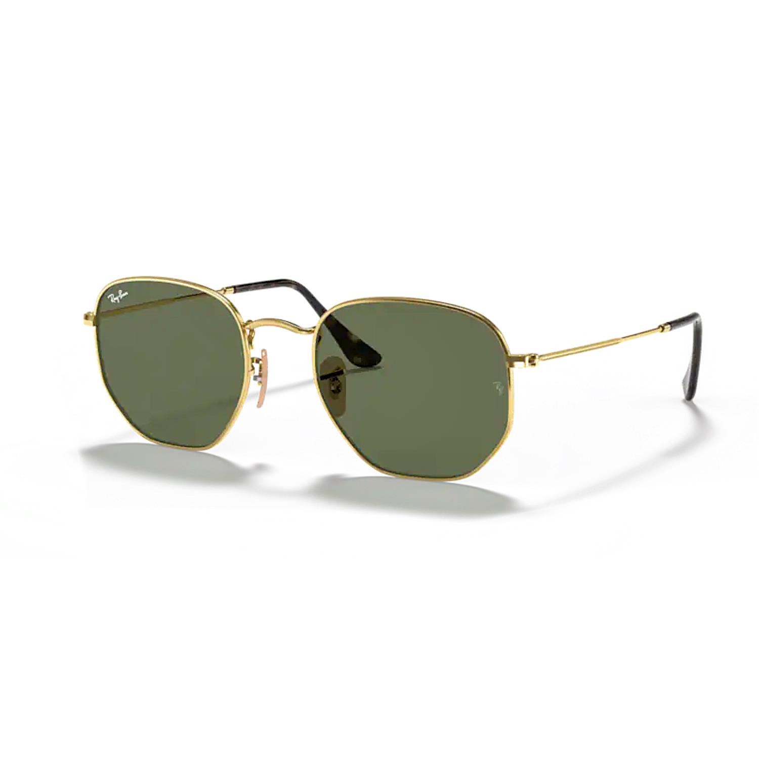 Ray-Ban RB 3548N 001 51 Unisex Gold Metal Geometrik Güneş Gözlüğü