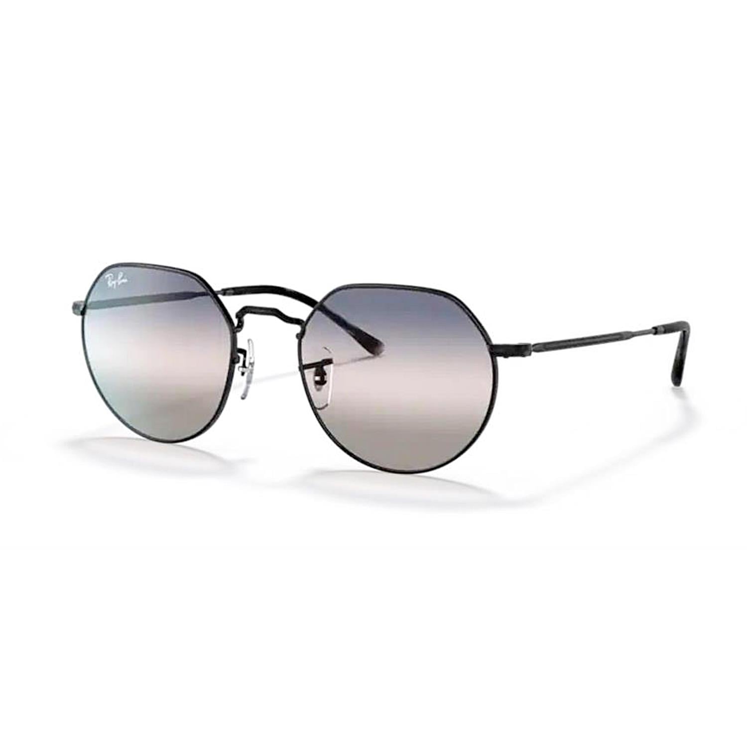 Ray-Ban RB 3565 002GE 53 Jack Unisex Siyah Metal Geometrik Güneş Gözlüğü