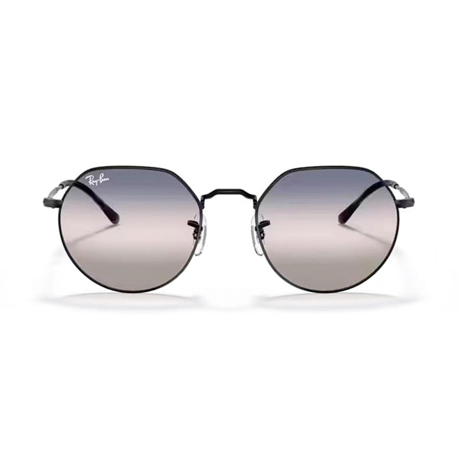 Ray-Ban RB 3565 002GE 53 Jack Unisex Siyah Metal Geometrik Güneş Gözlüğü