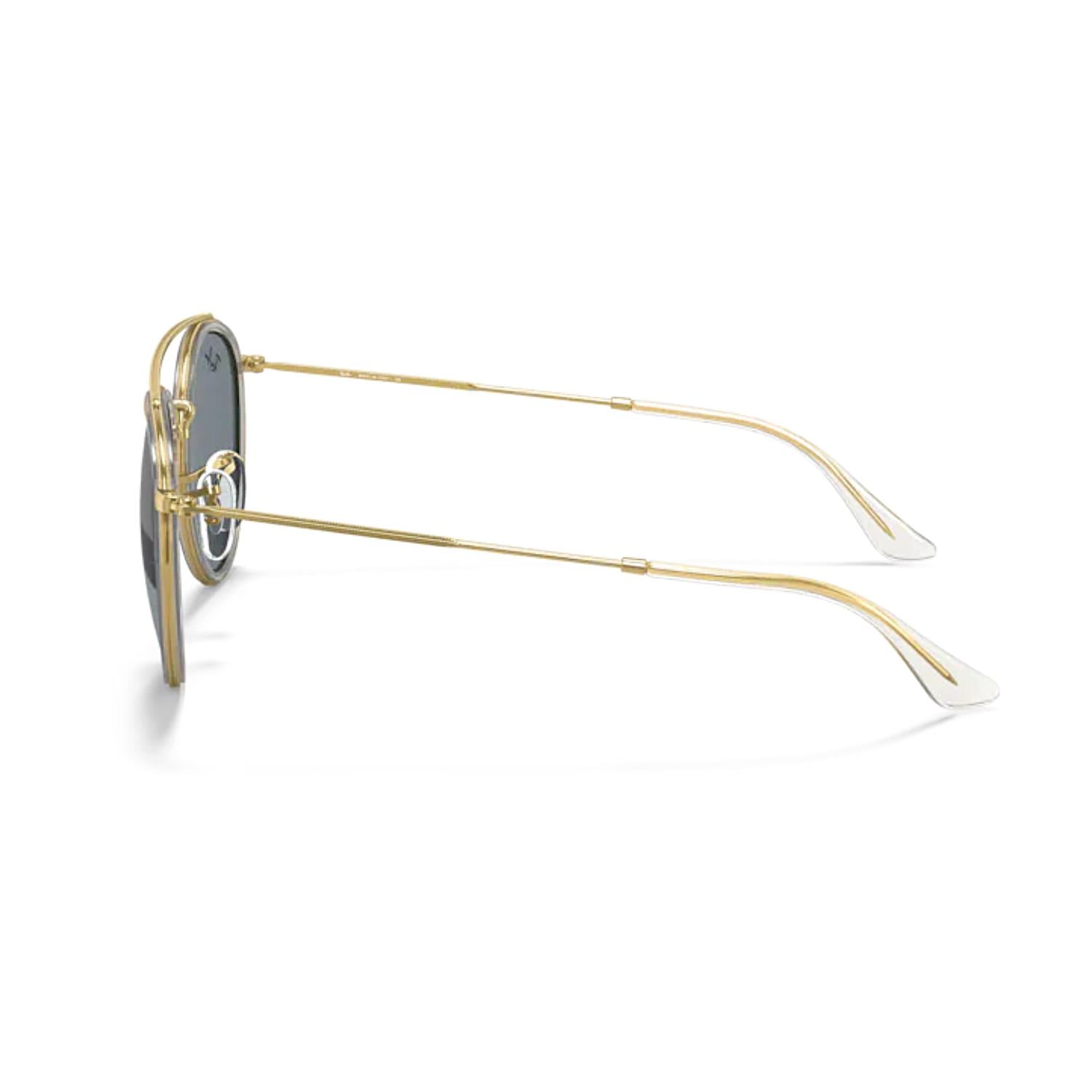 Ray-Ban RB 3647N 9210R5 51 Round Double Unisex Gold Metal Yuvarlak Güneş Gözlüğü