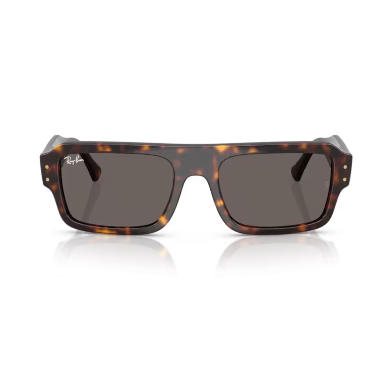 Ray-Ban RB4454 1359B1 56 Flacko Unisex Dikdörtgen Kırçıllı Kahvernegi Kemik Güneş Gözlüğü