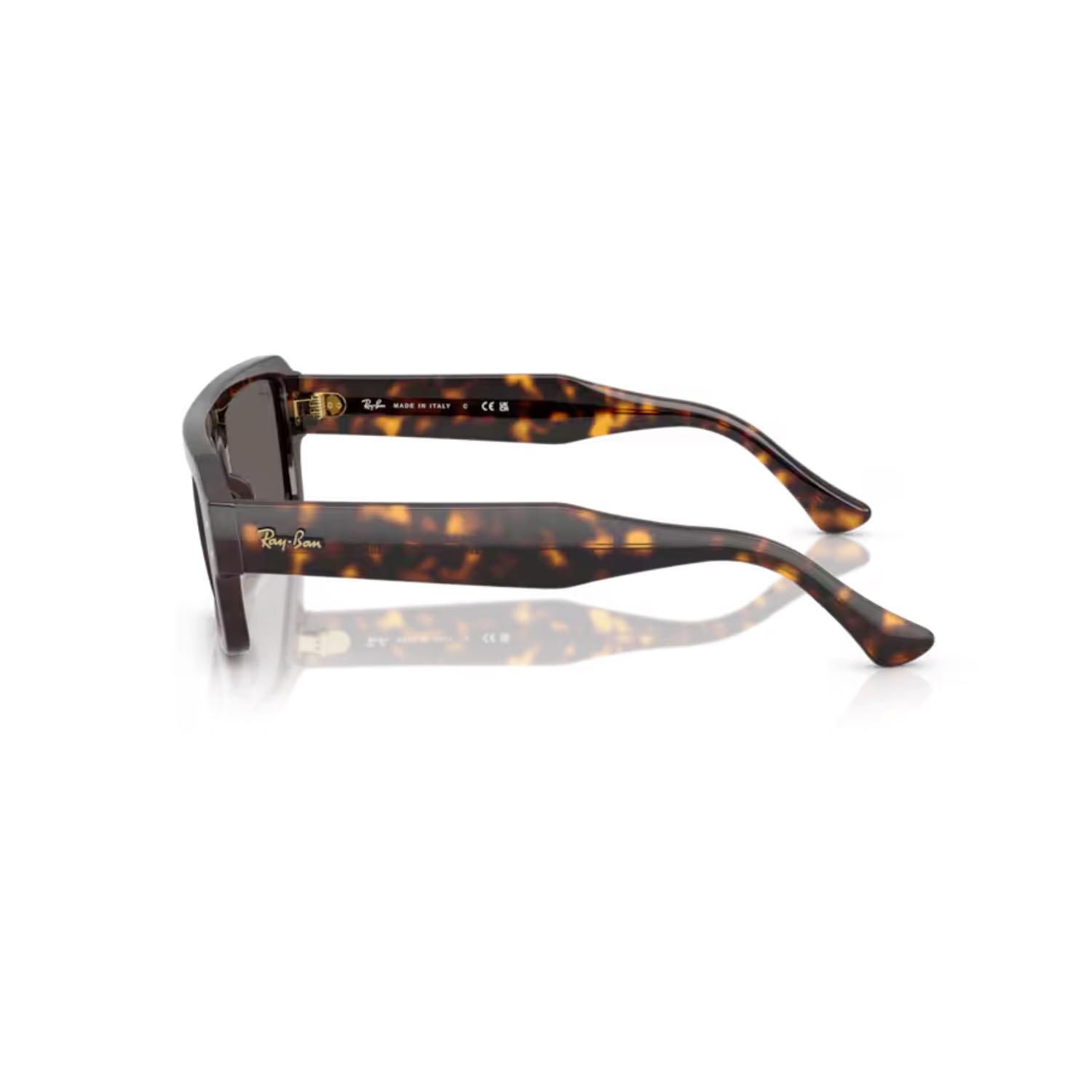 Ray-Ban RB4454 1359B1 56 Flacko Unisex Dikdörtgen Kırçıllı Kahvernegi Kemik Güneş Gözlüğü