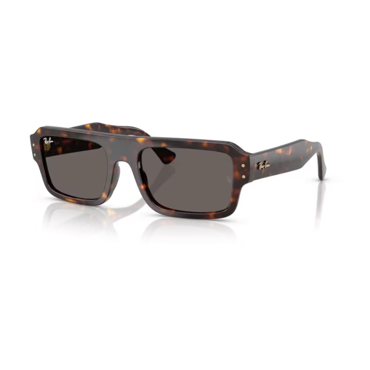 Ray-Ban RB4454 1359B1 56 Flacko Unisex Dikdörtgen Kırçıllı Kahvernegi Kemik Güneş Gözlüğü