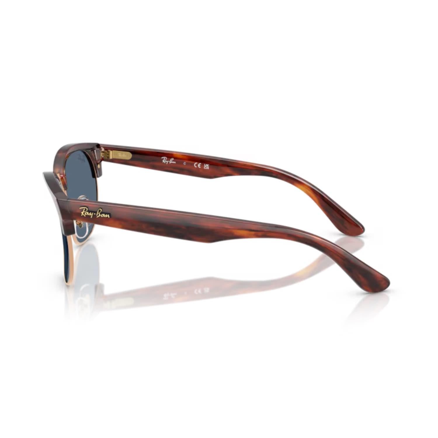 Ray-Ban RBR 0504S 13983A 51 Clubmaster Reverse Unisex Oval Kırçıllı Kahverengi Kombine Güneş Gözlüğü