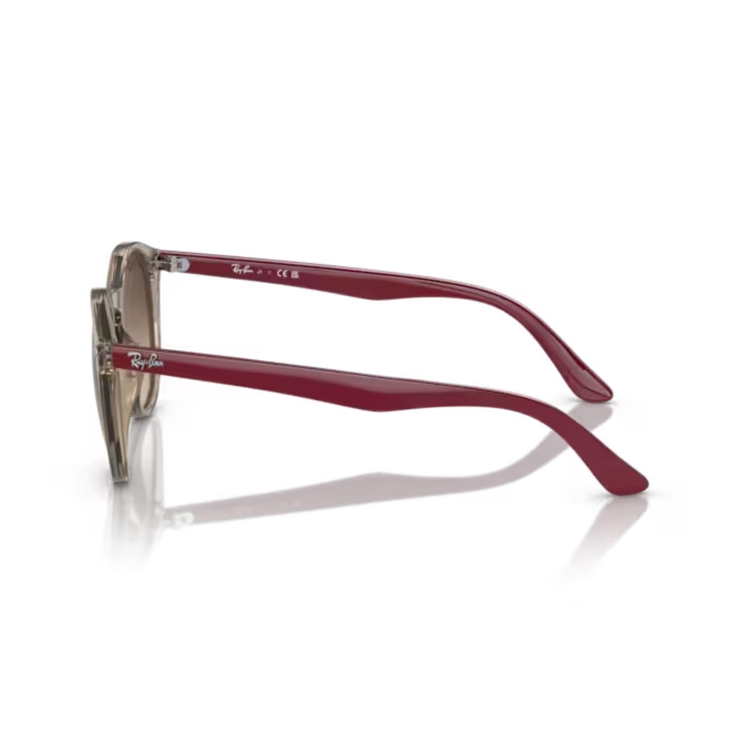 Ray-Ban RJ 9064S 712313 44 Çocuk Oval Şeffaf Kahverengi Kemik Güneş Gözlüğü