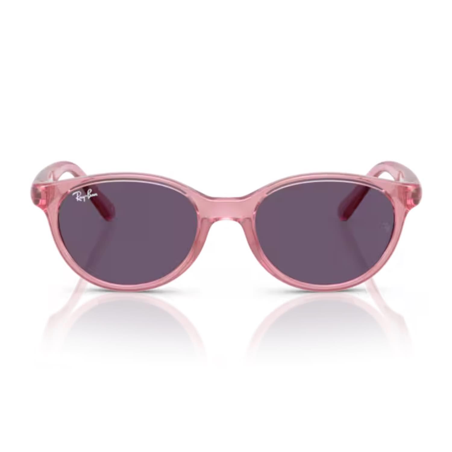 Ray-Ban RJ 9080S 71691A 45 Çocuk Oval Şeffaf Pembe Kemik Güneş Gözlüğü