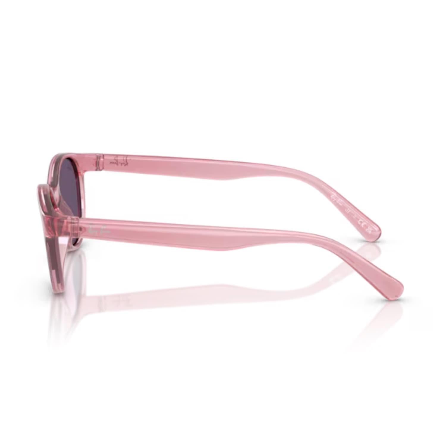 Ray-Ban RJ 9080S 71691A 45 Çocuk Oval Şeffaf Pembe Kemik Güneş Gözlüğü