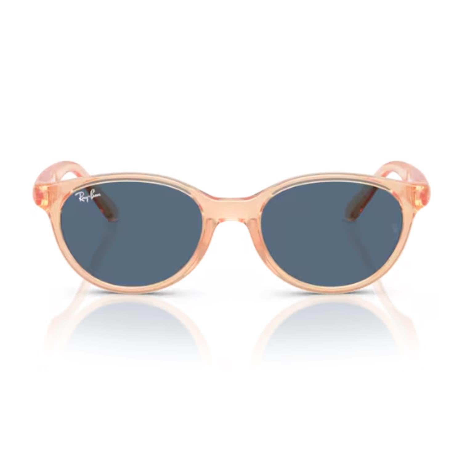 Ray-Ban RJ 9080S 717080 45 Çocuk Oval Şeffaf Turuncu Kemik Güneş Gözlüğü