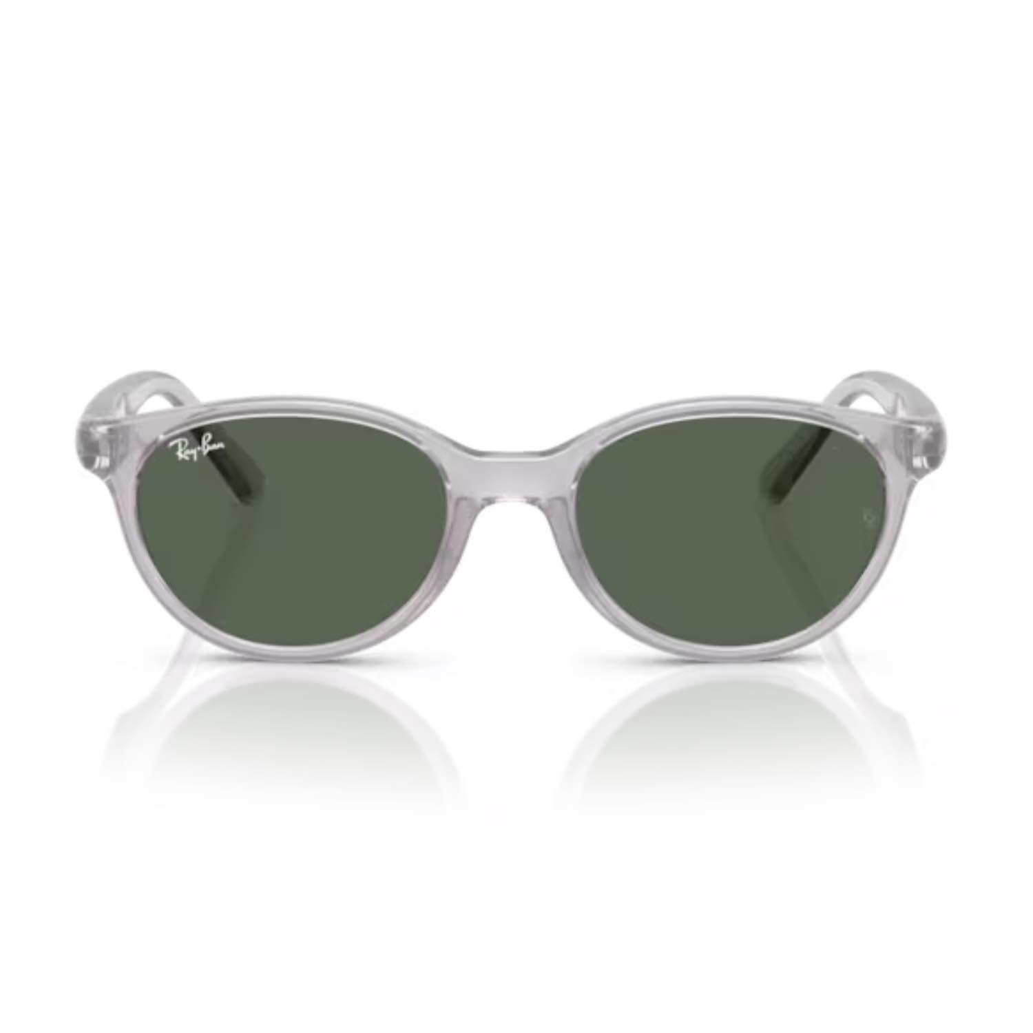 Ray-Ban RJ 9080S 717171 45 Çocuk Oval Şeffaf Gri Kemik Güneş Gözlüğü