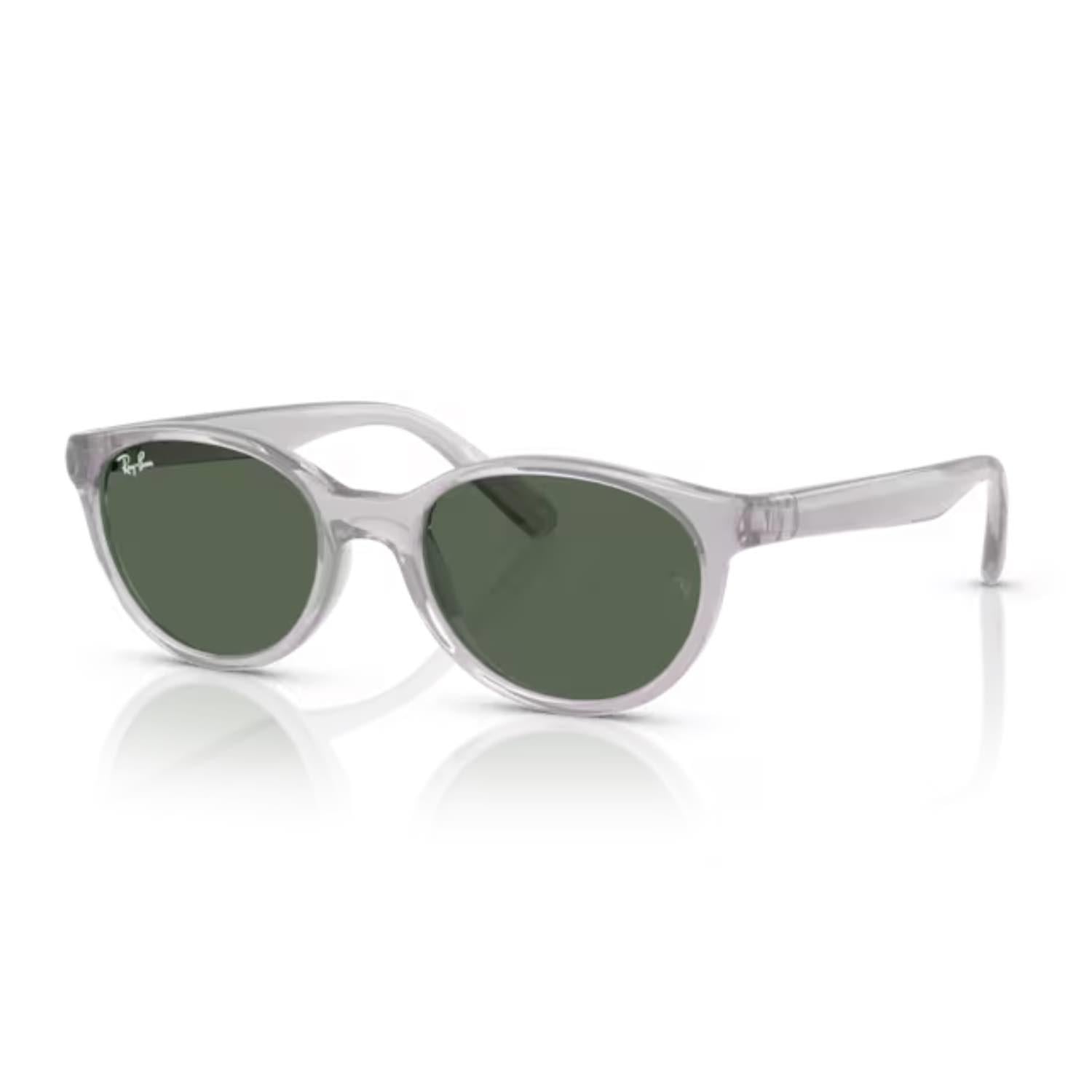 Ray-Ban RJ 9080S 717171 45 Çocuk Oval Şeffaf Gri Kemik Güneş Gözlüğü