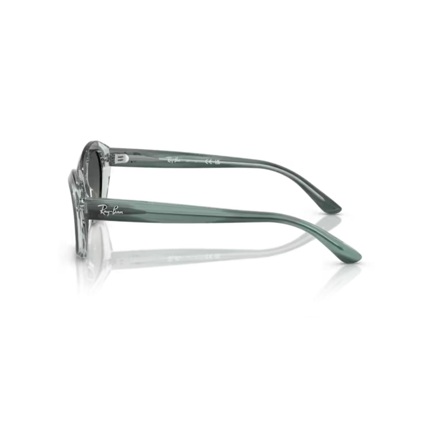 Ray-Ban RJ9081S 717511 48 Çocuk Geometrik Şeffaf Yeşil Kemik Güneş Gözlüğü