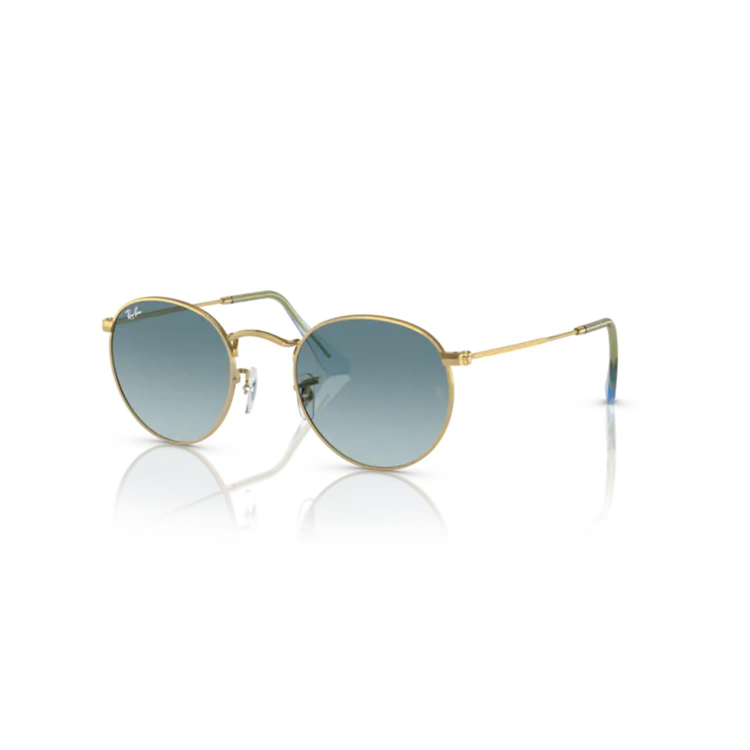 RB 3447 0013M 53 Round Metal Unisex Gold Güneş Gözlüğü