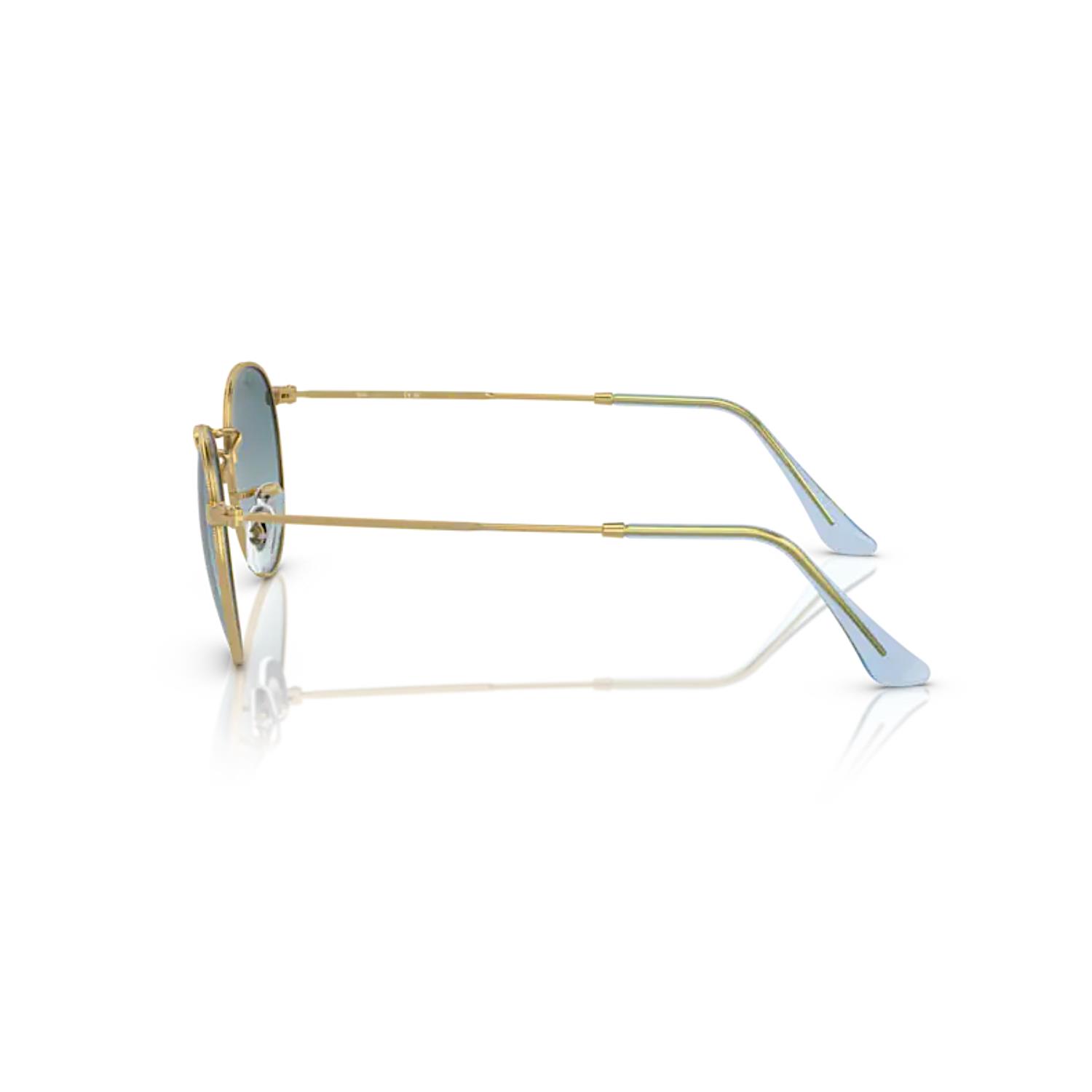 RB 3447 0013M 53 Round Metal Unisex Gold Güneş Gözlüğü