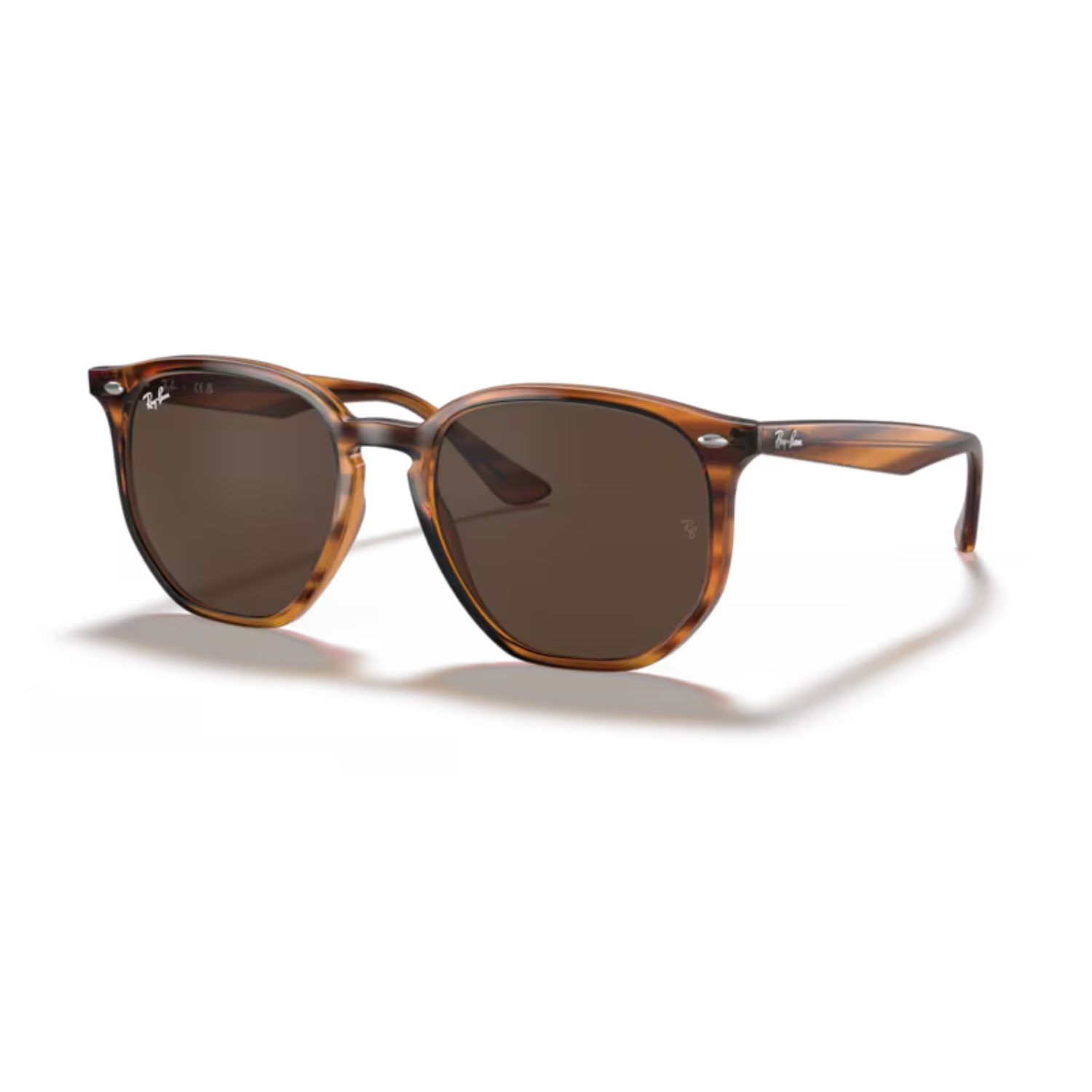 Ray-Ban RB 4306 82073 54 Unisex Geometrik Kırçıllı Kahverengi Kemik Güneş Gözlüğü