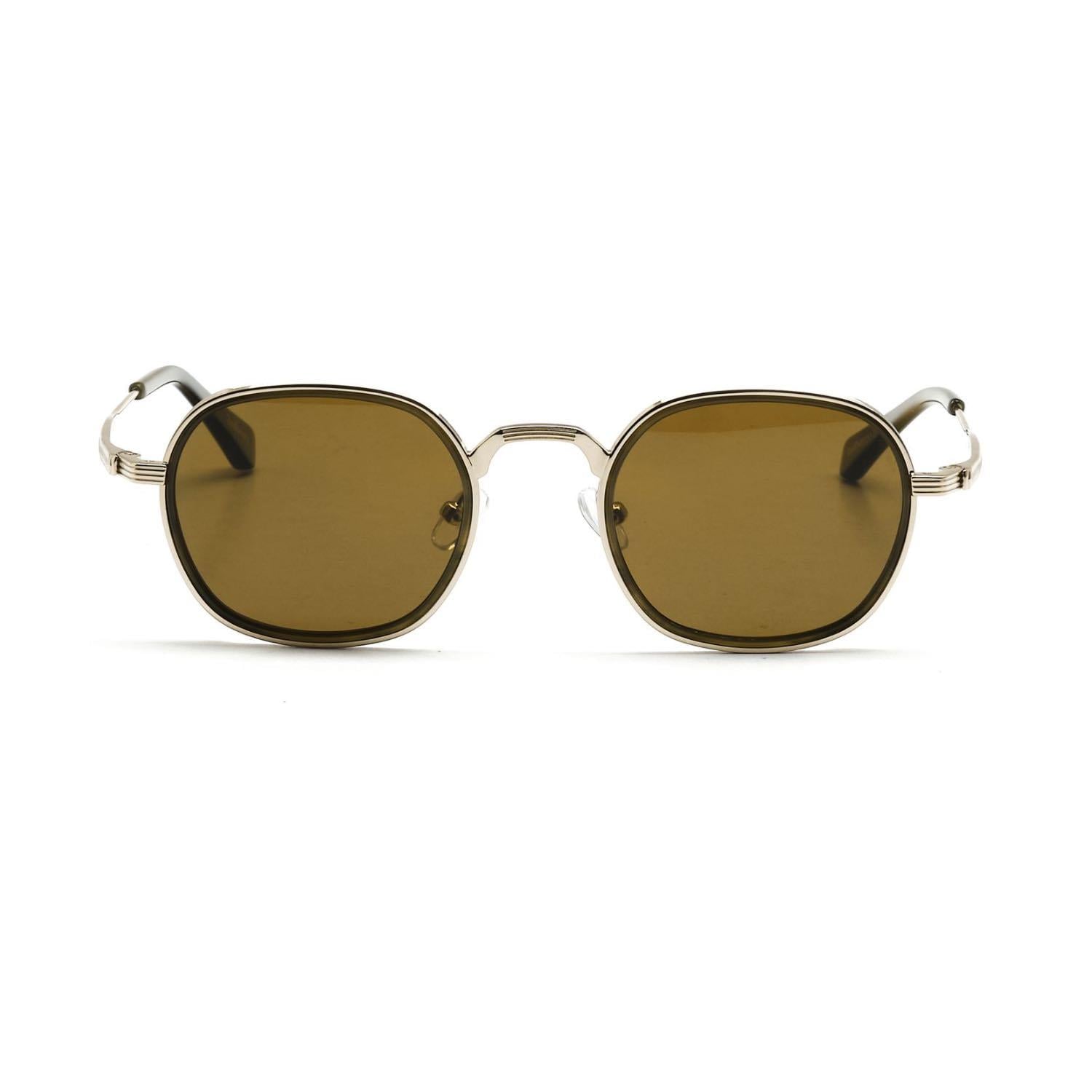 Redberry Bahma C4 49 Unisex Oval Gold Metal Güneş Gözlüğü