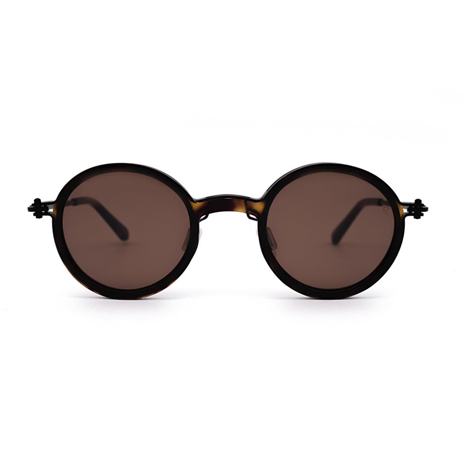 Retro Oslo C02 47 Unisex Kahverengi Yuvarlak Güneş Gözlüğü