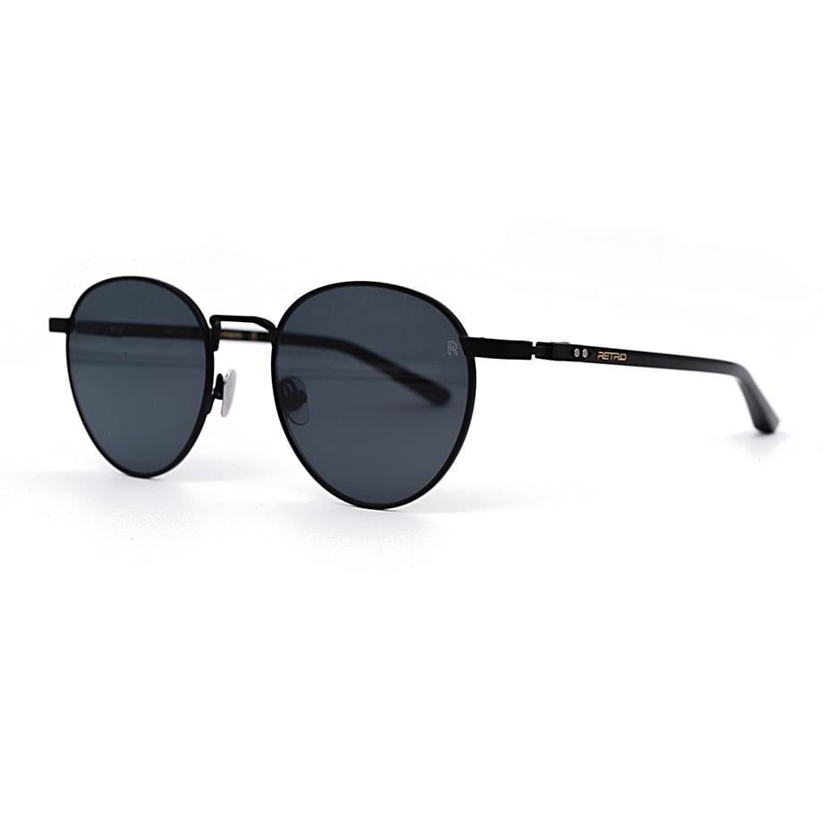 Retro Oxford I C04 52 Unisex Siyah Yuvarlak  Güneş Gözlüğü