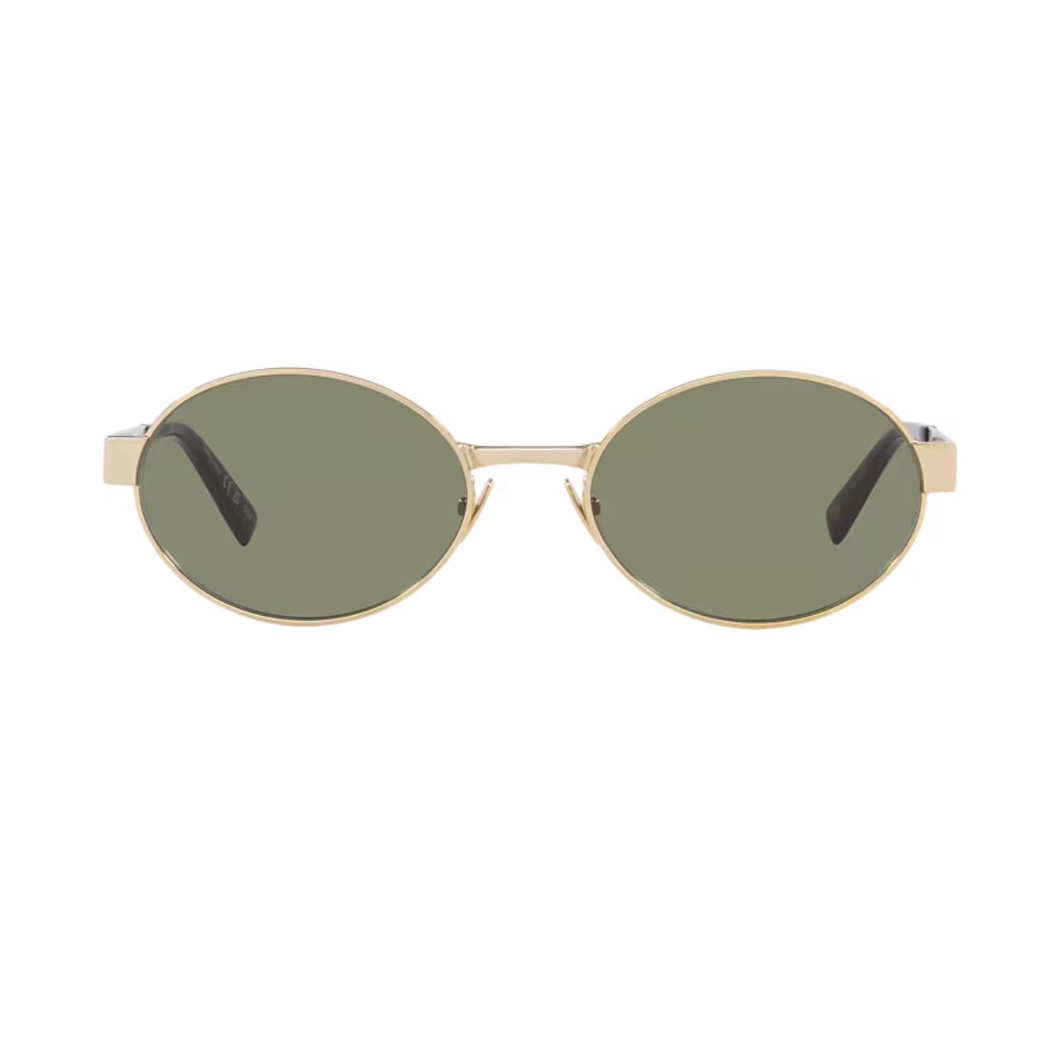 Saint Laurent SL 692 003 55 Unisex Oval Gold Metal Güneş Gözlüğü
