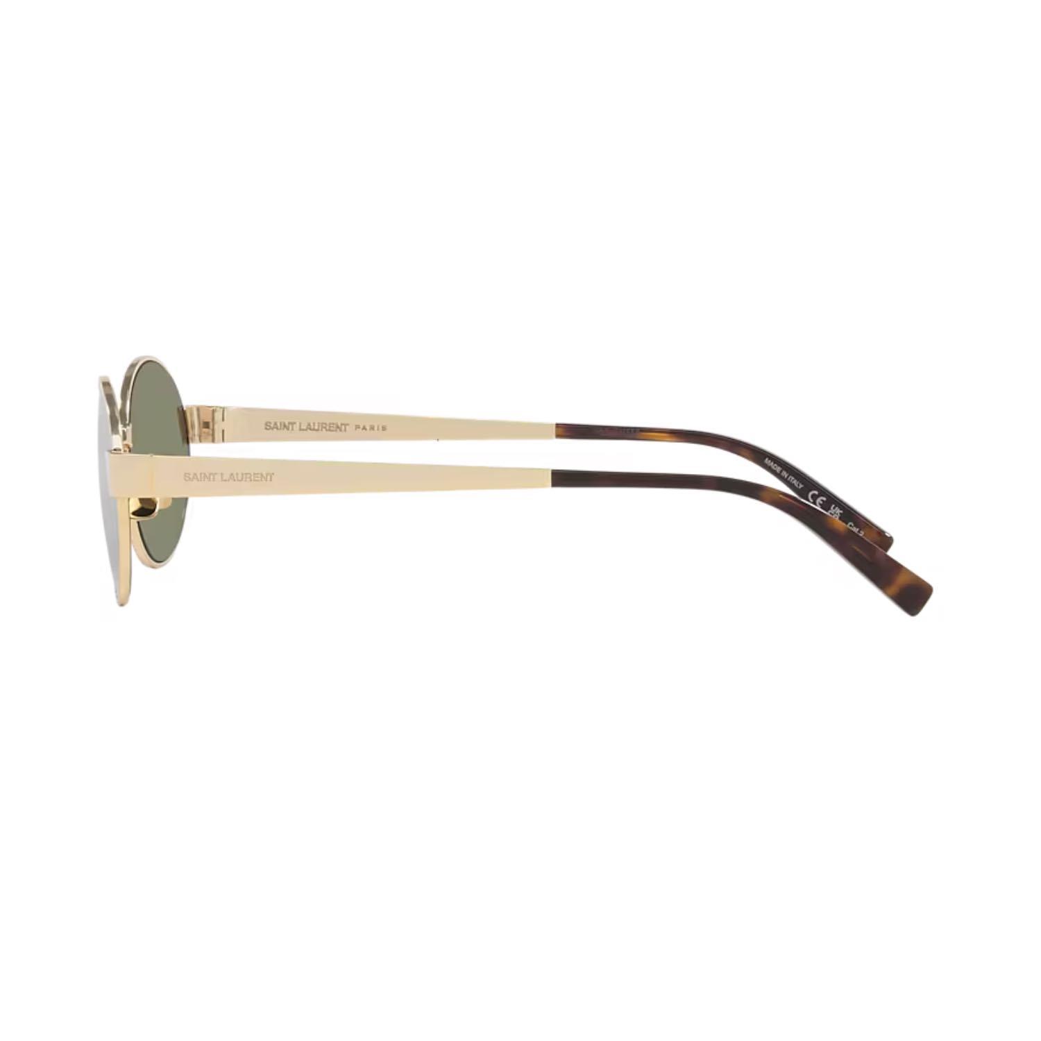 Saint Laurent SL 692 003 55 Unisex Oval Gold Metal Güneş Gözlüğü
