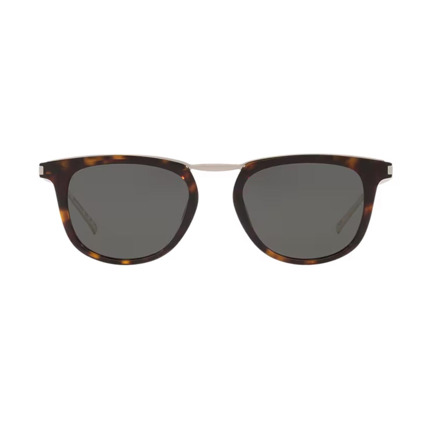 Saint Laurent SL 753 002 50 Unisex Yuvarlak Kırçıllı Kahverengi Kombine Kemik Güneş Gözlüğü