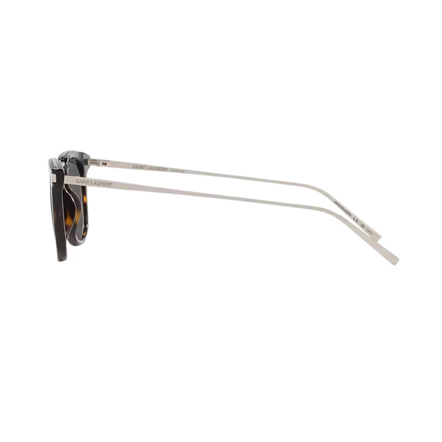 Saint Laurent SL 753 002 50 Unisex Yuvarlak Kırçıllı Kahverengi Kombine Kemik Güneş Gözlüğü