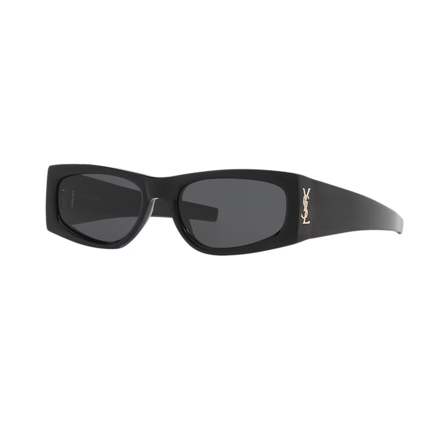 Saint Laurent SL M140 001 56 Kadın Geometrik Siyah Kemik Güneş Gözlüğü