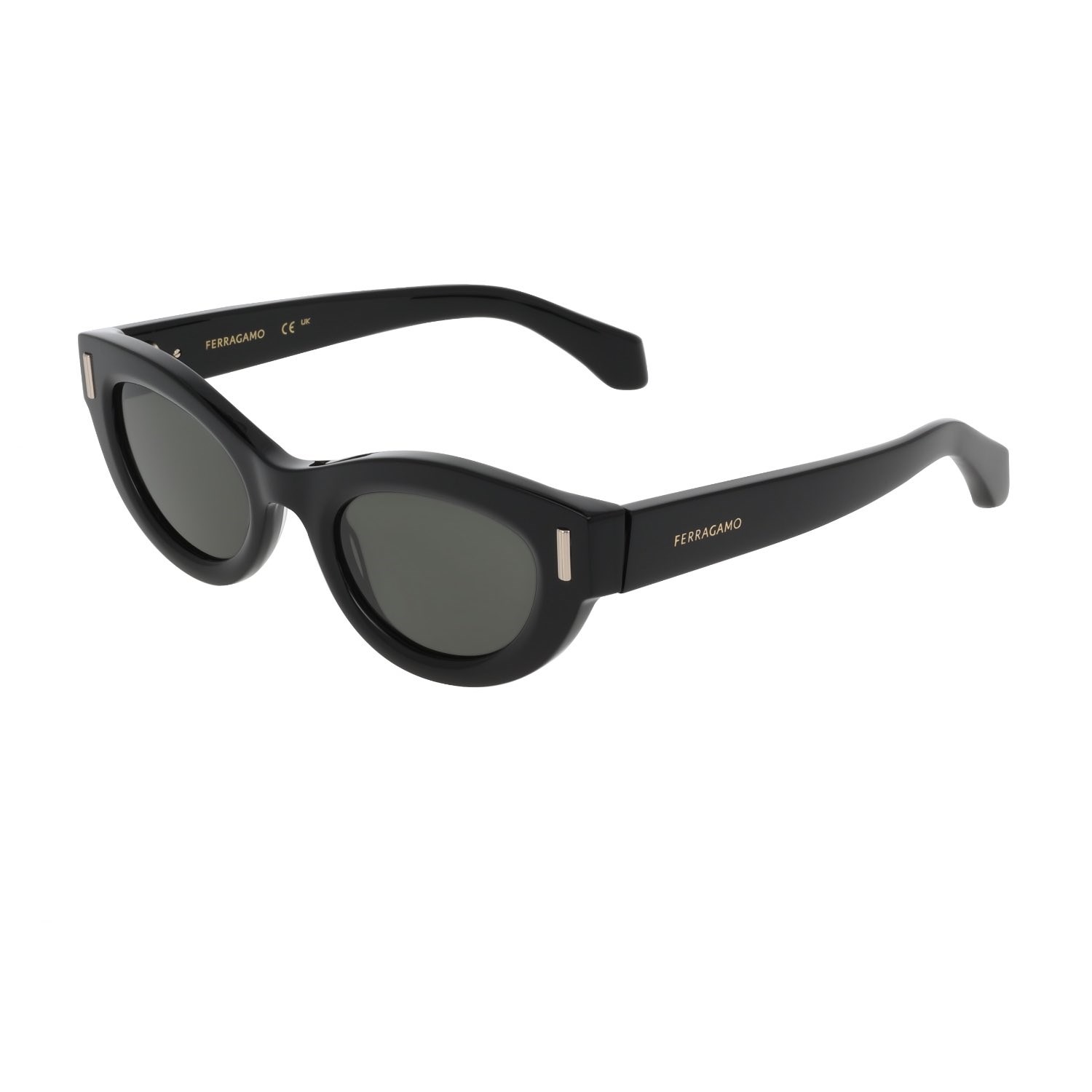 Salvatore Ferragamo SF 2062SE 001 49 Kadın Cat Eye Siyah Kemik Güneş Gözlüğü