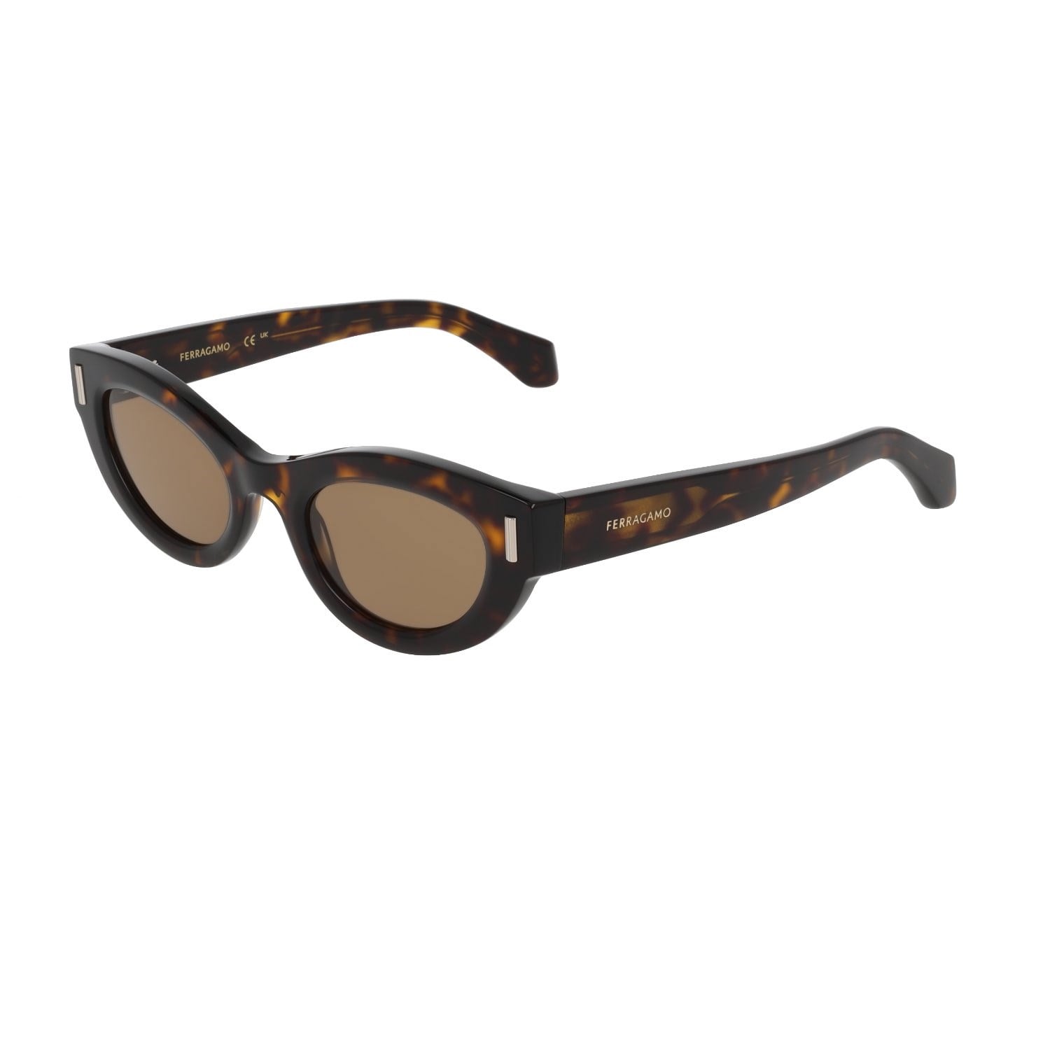 Salvatore Ferragamo SF 2062SE 242 49 Kadın Cat Eye Kırçıllı Kahverengi Kemik Güneş Gözlüğü