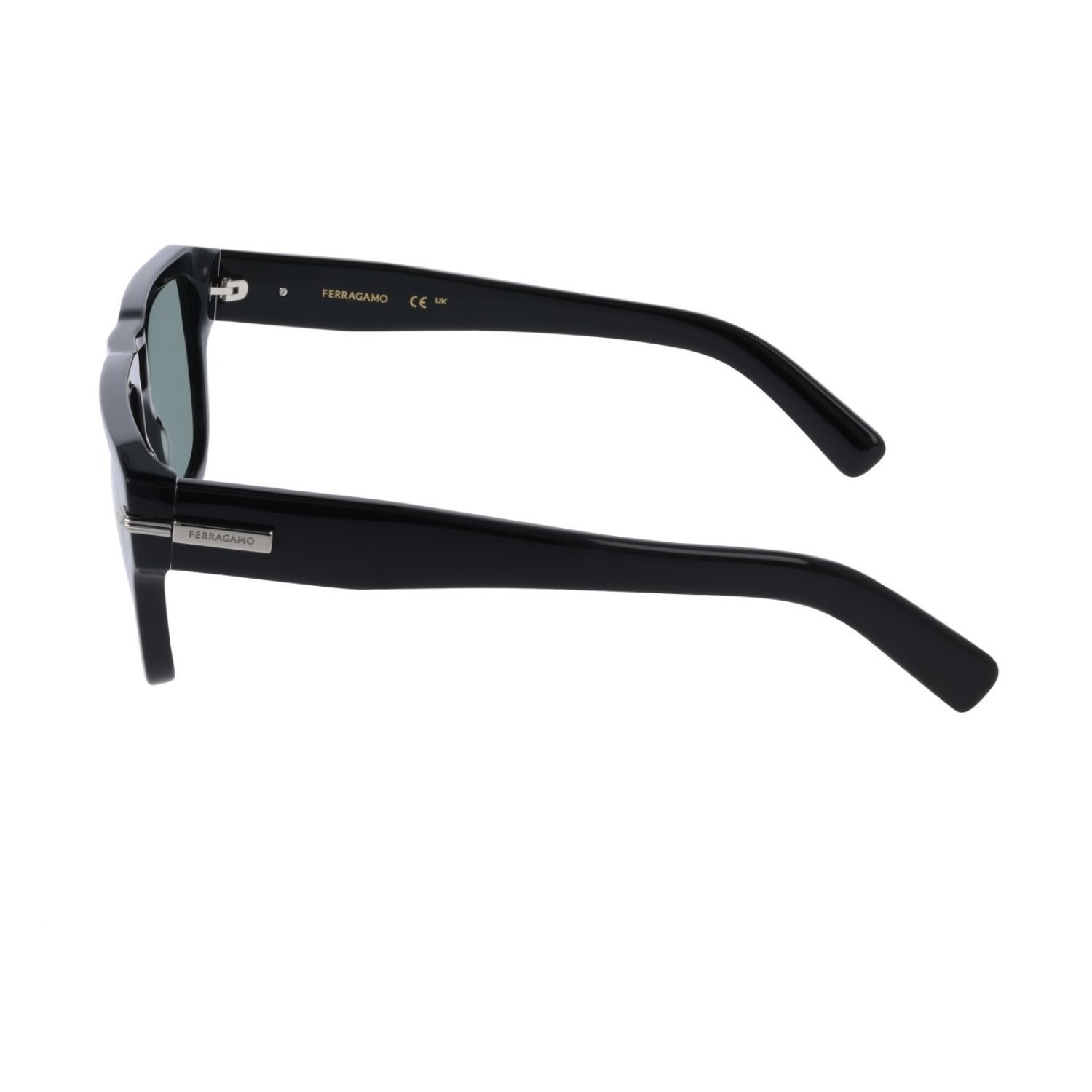 Salvatore Ferragamo SF 2070S 001 56 Unisex Dikdörtgen Siyah Kemik Güneş Gözlüğü