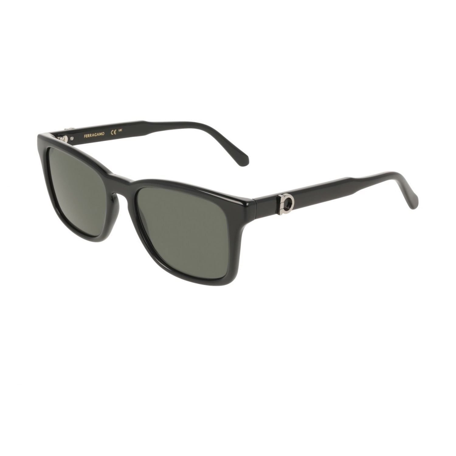 Salvatore Ferragamo SF 2086SE 001 55 Unisex Dikdörtgen Siyah Kemik Güneş Gözlüğü