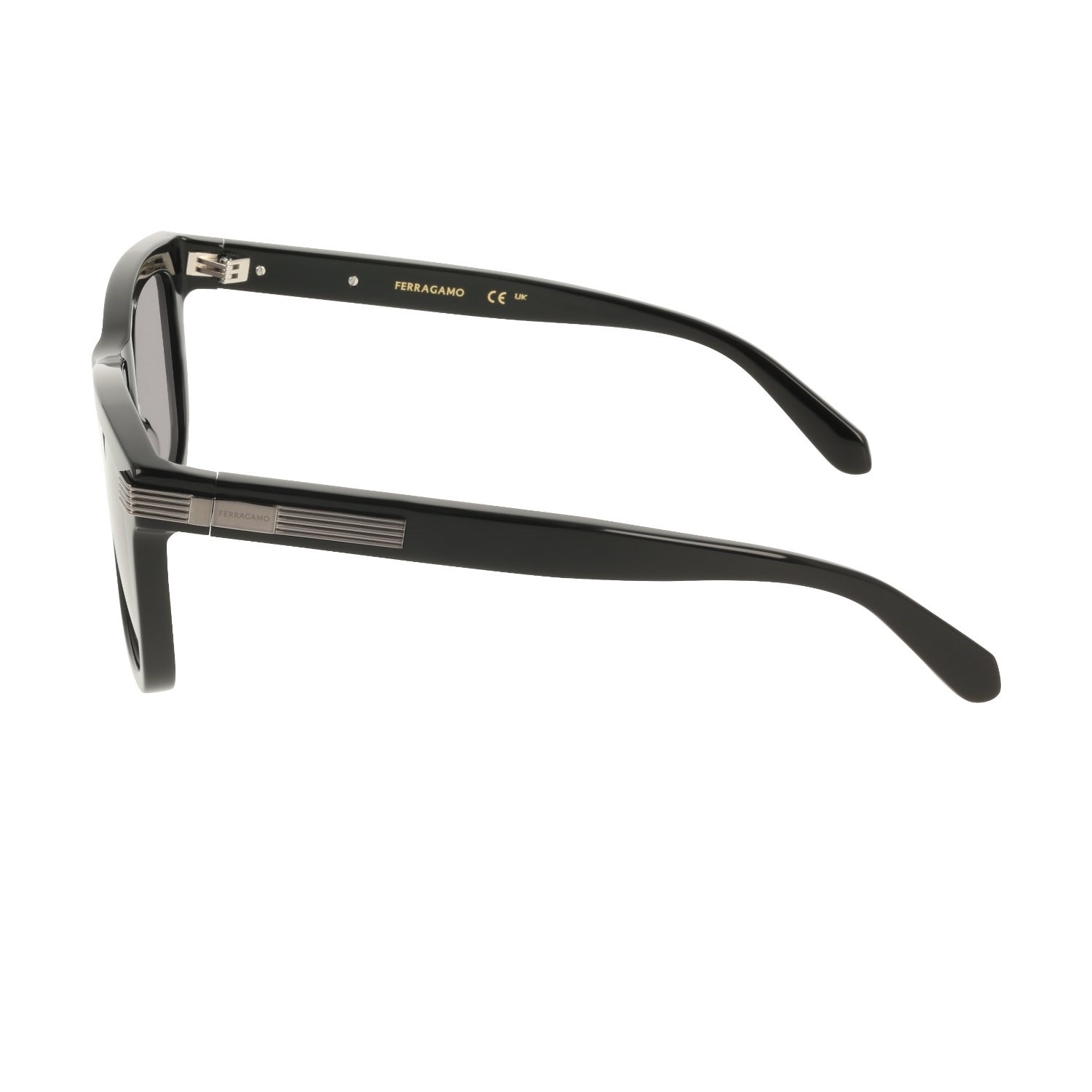 Salvatore Ferragamo SF 2088S 001 55 Unisex Dikdörtgen Siyah Kemik Güneş Gözlüğü