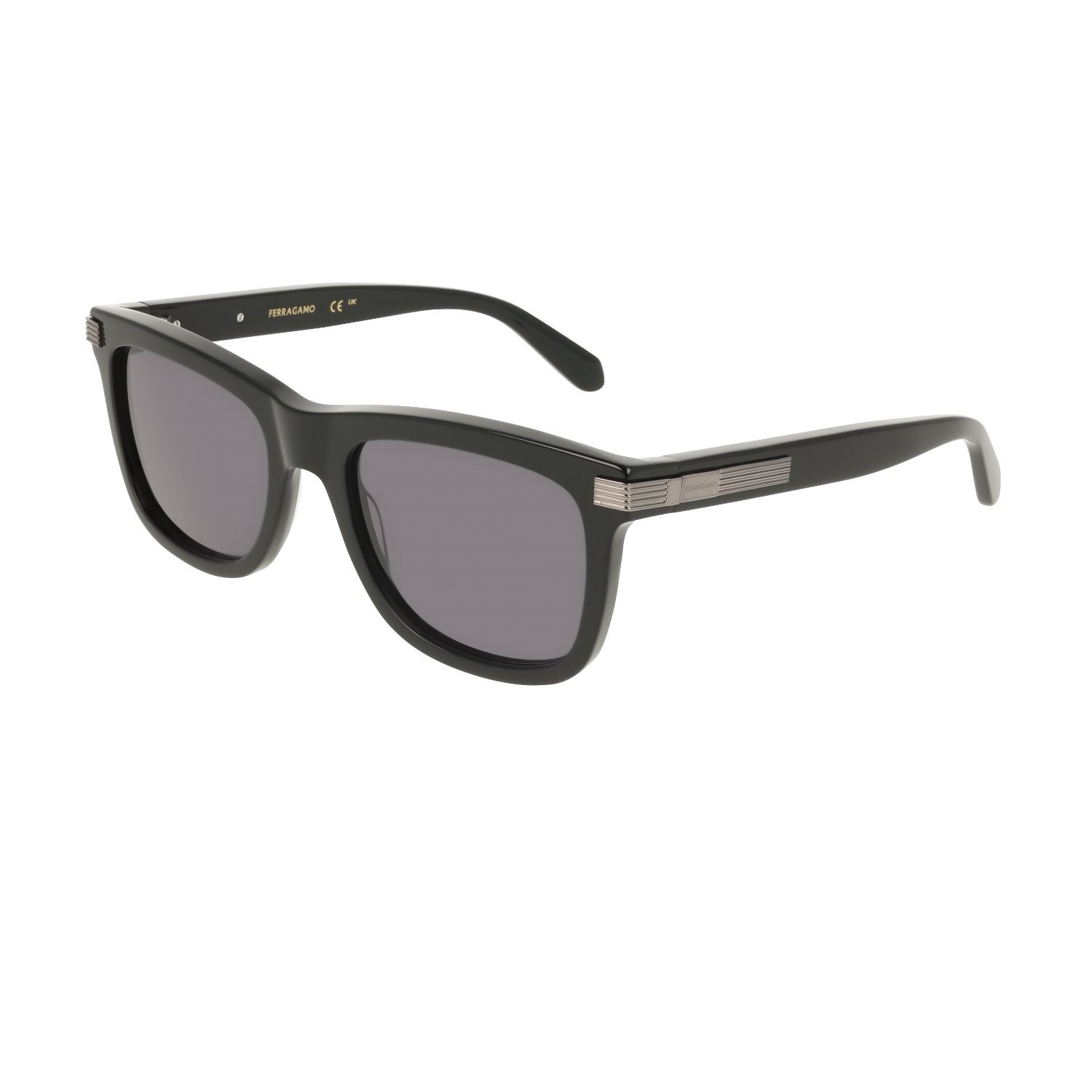 Salvatore Ferragamo SF 2088S 001 55 Unisex Dikdörtgen Siyah Kemik Güneş Gözlüğü